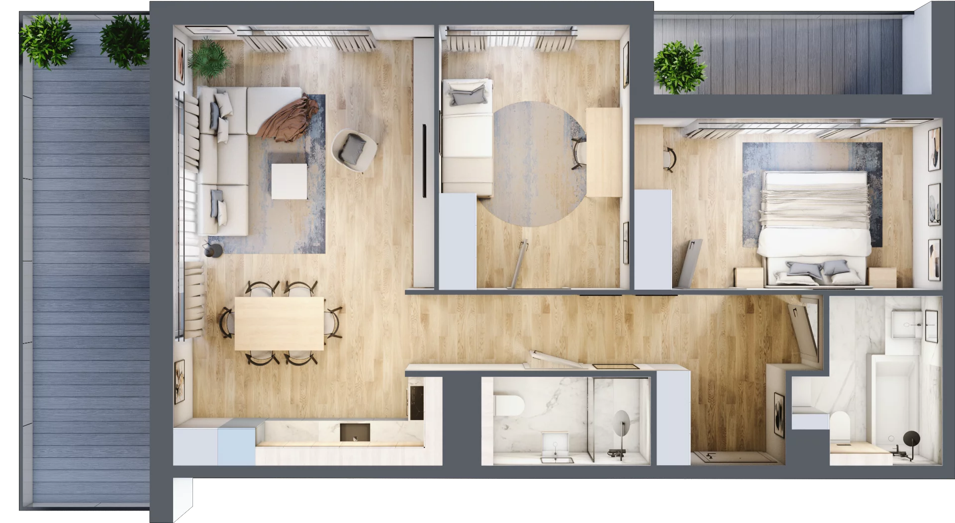 3 pokoje, mieszkanie 75,67 m², piętro 6, oferta nr G.6.4, ATAL Parkowa, Poznań, Nowe Miasto, Osiedle Warszawskie, ul. Mogileńska