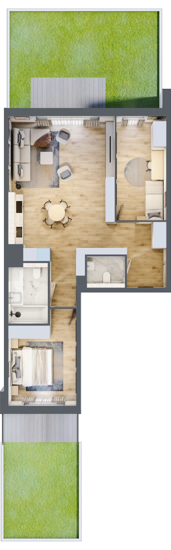 3 pokoje, mieszkanie 72,28 m², parter, oferta nr I.0.3, ATAL Parkowa, Poznań, Nowe Miasto, Osiedle Warszawskie, ul. Mogileńska