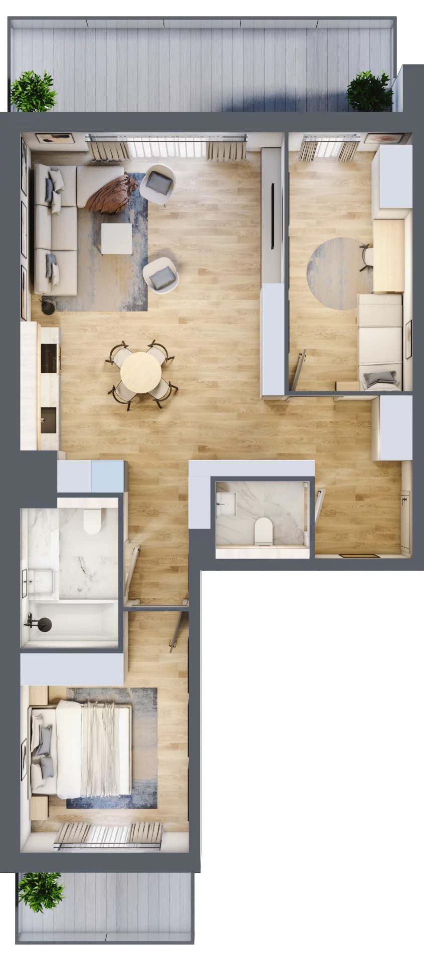 3 pokoje, mieszkanie 72,28 m², piętro 7, oferta nr I.7.5, ATAL Parkowa, Poznań, Nowe Miasto, Osiedle Warszawskie, ul. Mogileńska