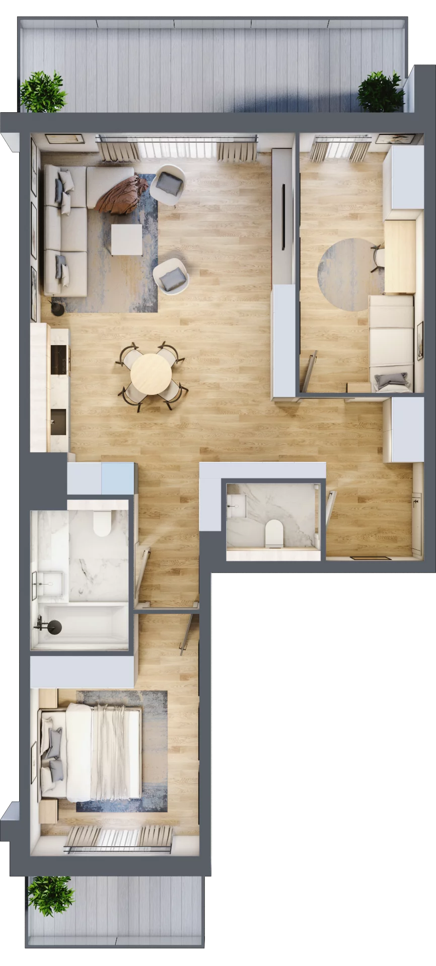 3 pokoje, mieszkanie 72,28 m², piętro 1, oferta nr I.1.5, ATAL Parkowa, Poznań, Nowe Miasto, Osiedle Warszawskie, ul. Mogileńska
