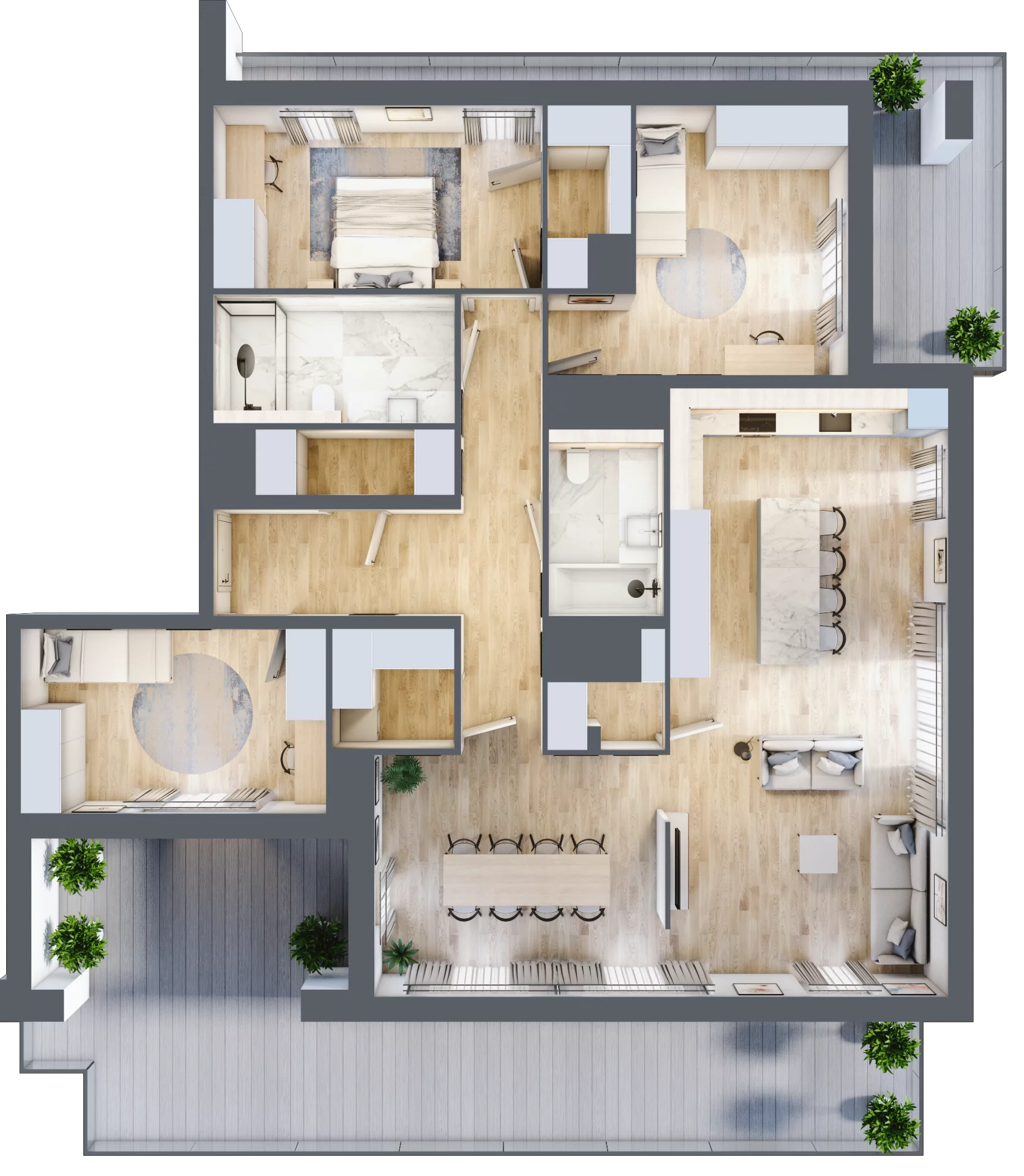 4 pokoje, mieszkanie 131,11 m², piętro 8, oferta nr I.8.1, ATAL Parkowa, Poznań, Nowe Miasto, Osiedle Warszawskie, ul. Mogileńska
