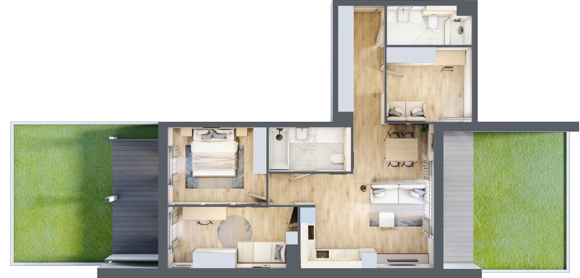 4 pokoje, mieszkanie 78,81 m², parter, oferta nr G.0.2, ATAL Parkowa, Poznań, Nowe Miasto, Osiedle Warszawskie, ul. Mogileńska