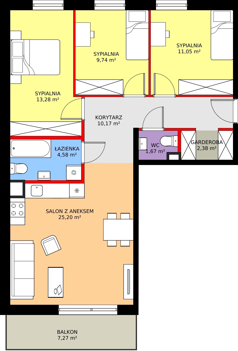 Zalety mieszkania 78.07 m², 2.C8