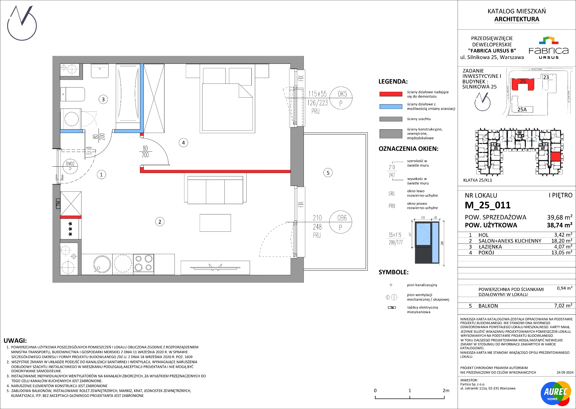 Mieszkanie 38,74 m², piętro 1, oferta nr M_25_011, Fabrica URSUS - Etap B, Warszawa, Ursus, Szamoty, ul. Silnikowa 23, 25