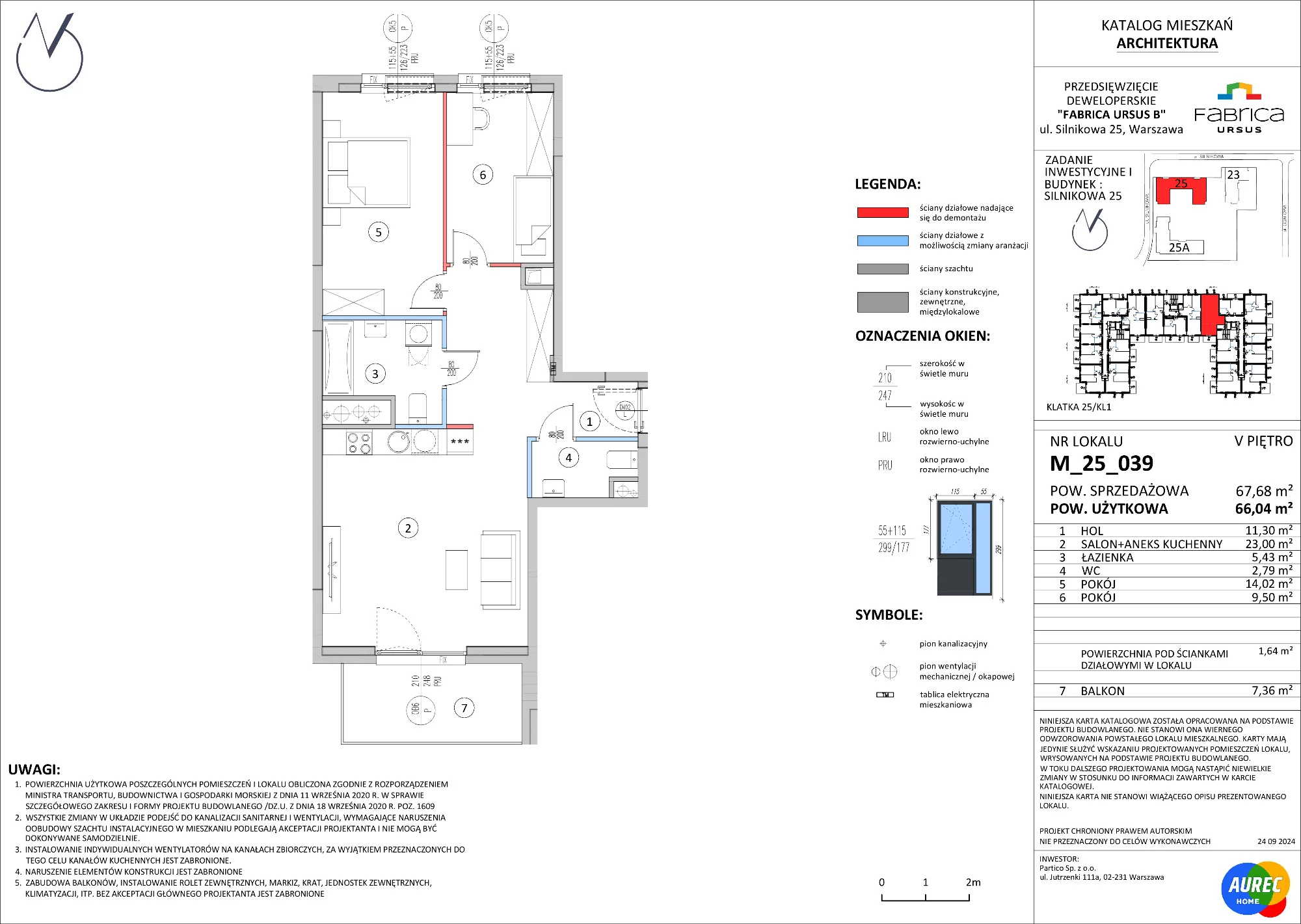 3 pokoje, mieszkanie 66,04 m², piętro 5, oferta nr M_25_039, Fabrica URSUS - Etap B, Warszawa, Ursus, Szamoty, ul. Silnikowa 23, 25