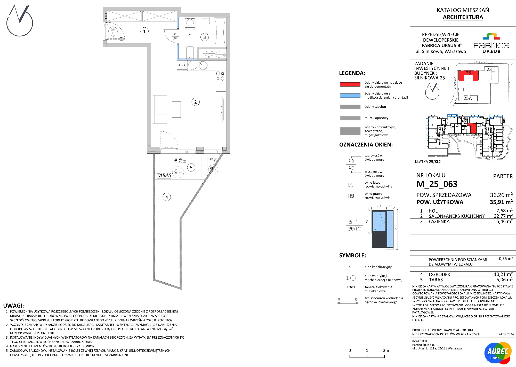 Mieszkanie 35,91 m², parter, oferta nr M_25_063, Fabrica URSUS - Etap B, Warszawa, Ursus, Szamoty, ul. Silnikowa 23, 25