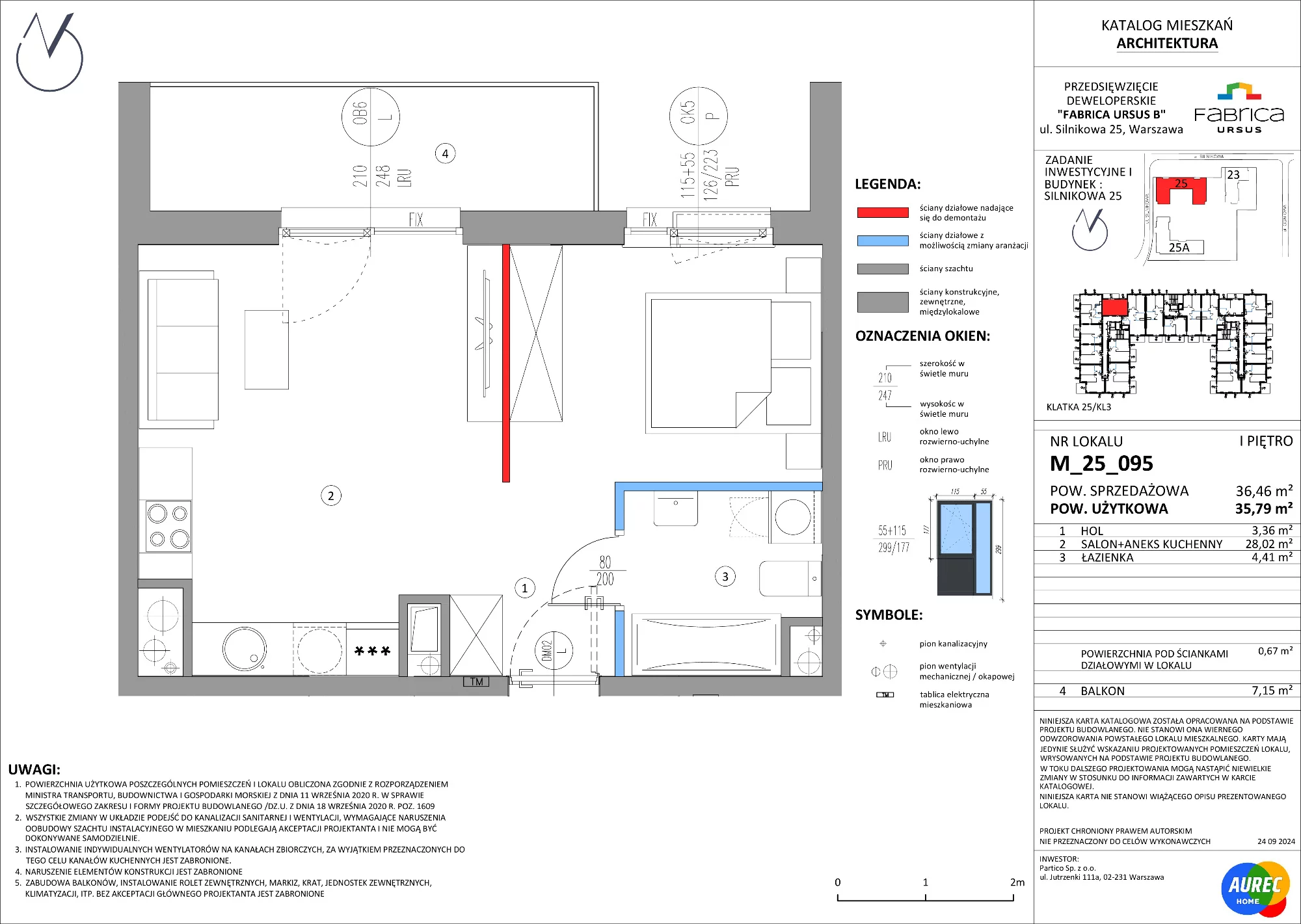 Mieszkanie 35,79 m², piętro 1, oferta nr M_25_095, Fabrica URSUS - Etap B, Warszawa, Ursus, Szamoty, ul. Silnikowa 23, 25