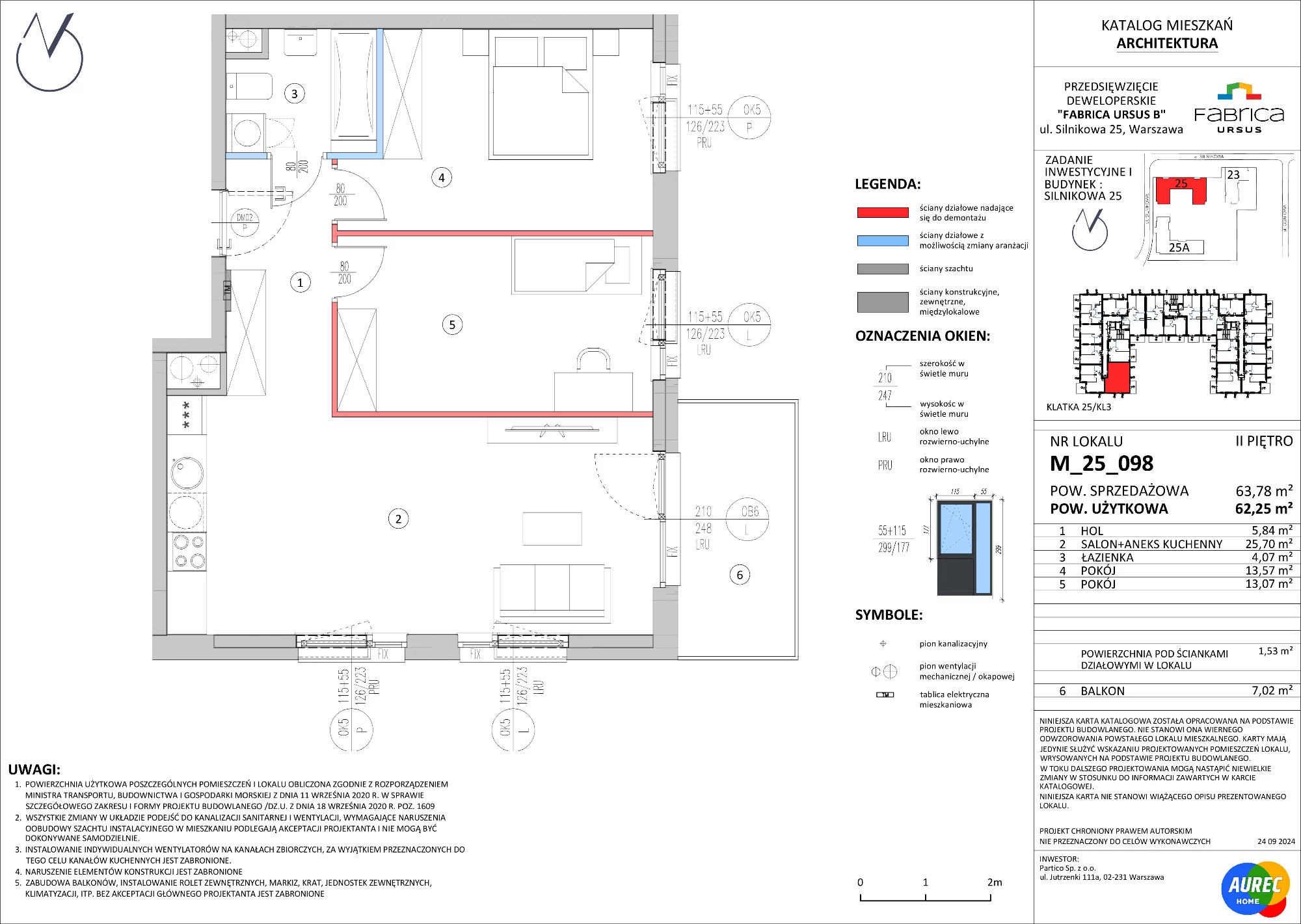 3 pokoje, mieszkanie 62,25 m², piętro 2, oferta nr M_25_098, Fabrica URSUS - Etap B, Warszawa, Ursus, Szamoty, ul. Silnikowa 23, 25