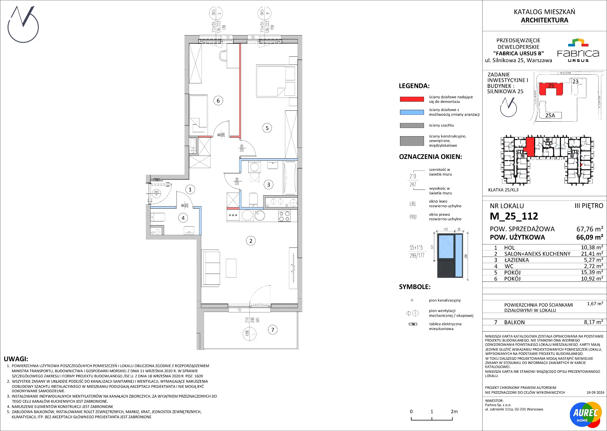 3 pokoje, mieszkanie 66,09 m², piętro 3, oferta nr M_25_112, Fabrica URSUS - Etap B, Warszawa, Ursus, Szamoty, ul. Silnikowa 23, 25