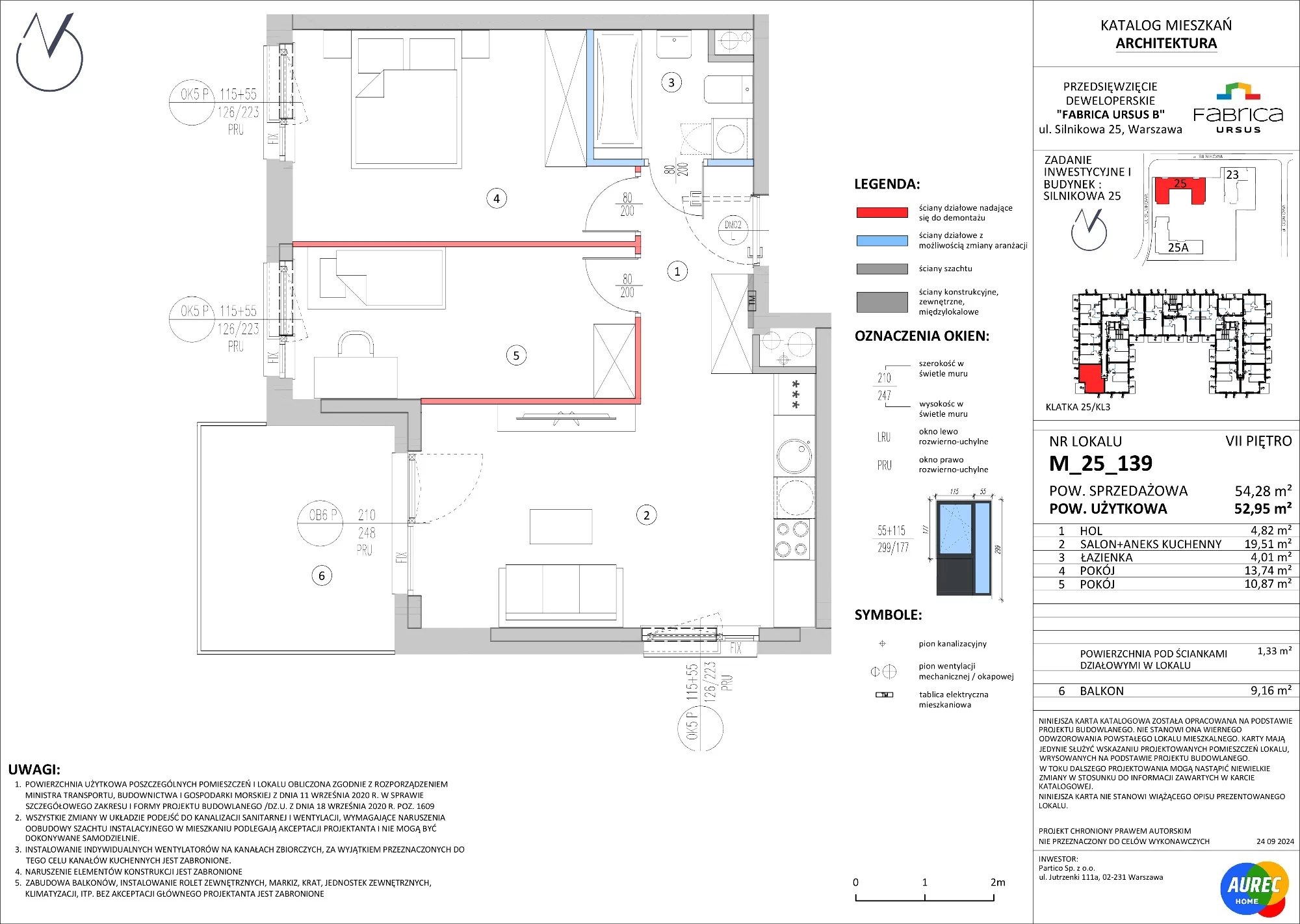 3 pokoje, mieszkanie 52,95 m², piętro 7, oferta nr M_25_139, Fabrica URSUS - Etap B, Warszawa, Ursus, Szamoty, ul. Silnikowa 23, 25