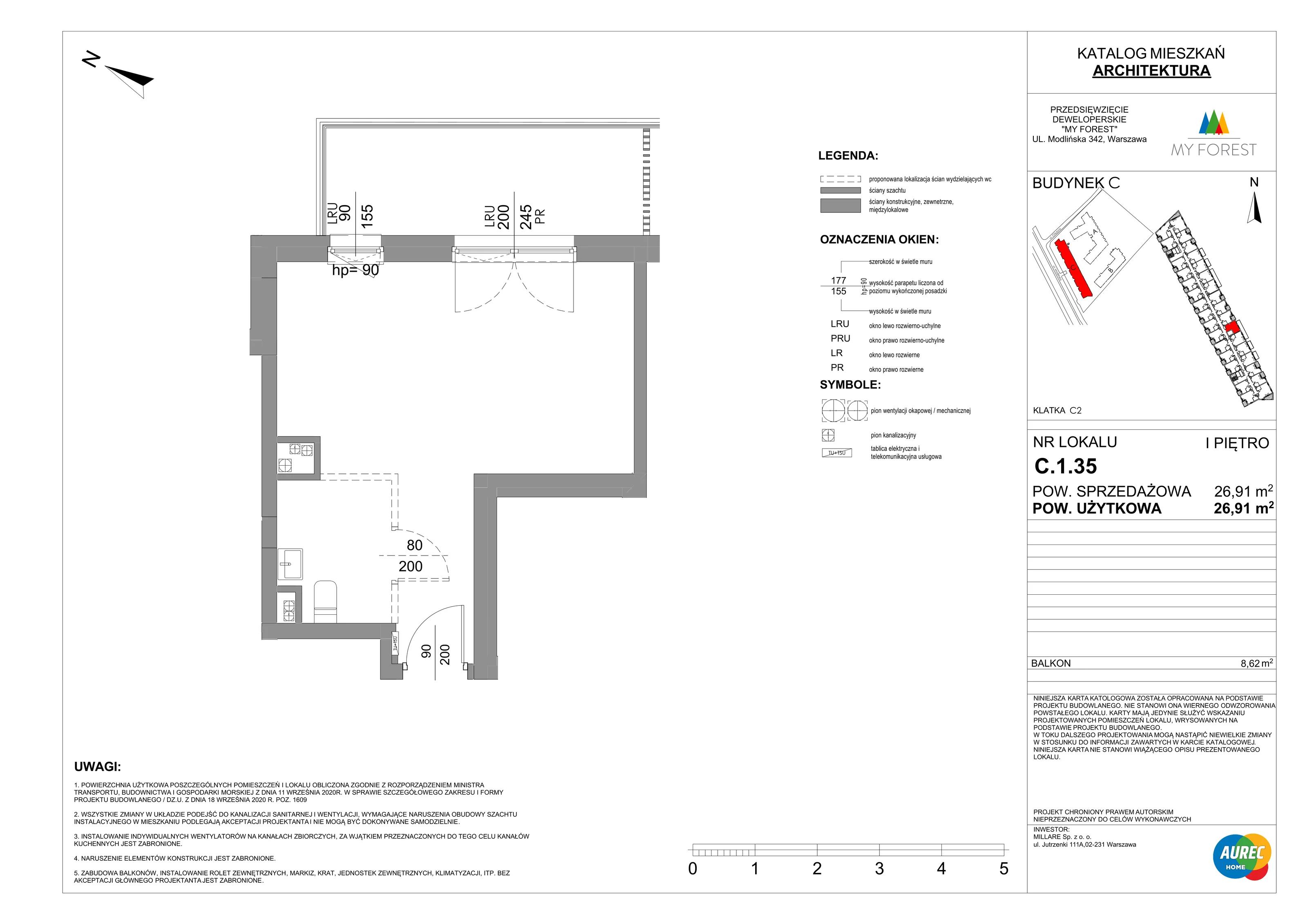 Lokal użytkowy 26,91 m², oferta nr C.1.35, My Forest - lokale użytkowe, Warszawa, Białołęka, ul. Modlińska 342