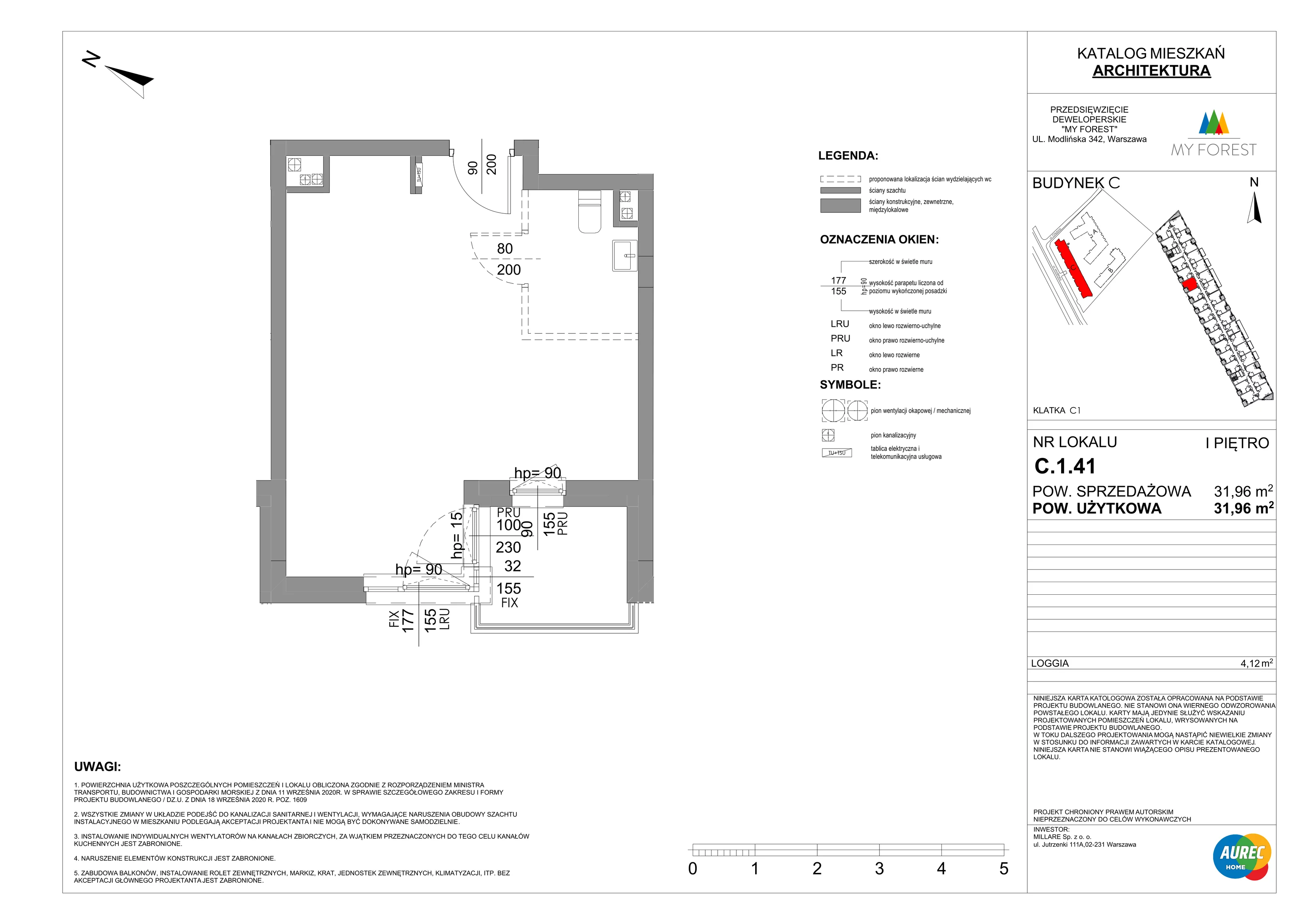 Lokal użytkowy 31,96 m², oferta nr C.1.41, My Forest - lokale użytkowe, Warszawa, Białołęka, ul. Modlińska 342
