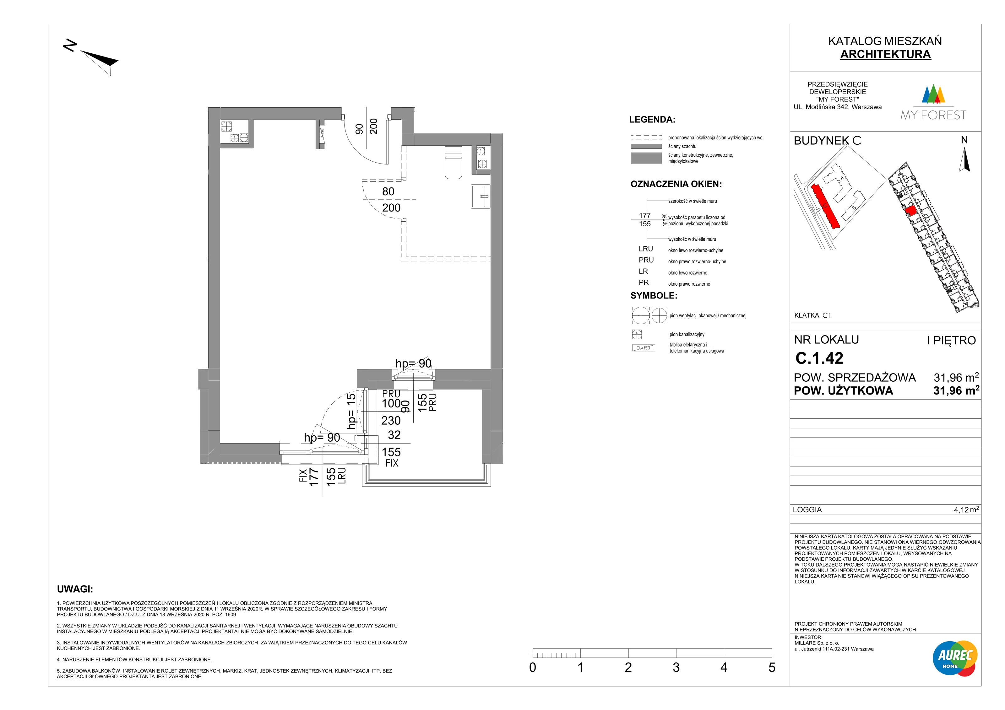 Lokal użytkowy 31,96 m², oferta nr C.1.42, My Forest - lokale użytkowe, Warszawa, Białołęka, ul. Modlińska 342