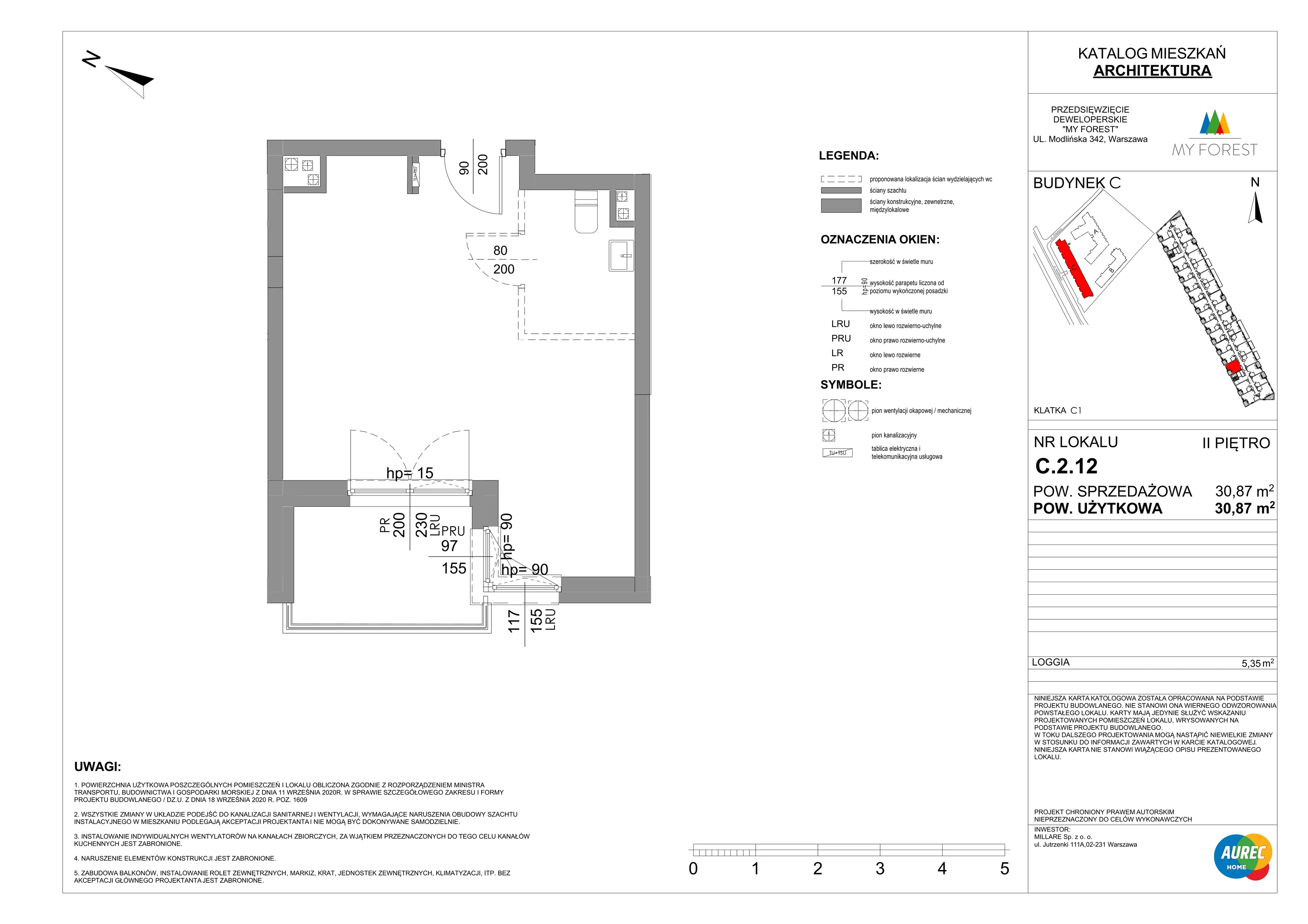 Lokal użytkowy 30,87 m², oferta nr C.2.12, My Forest - lokale użytkowe, Warszawa, Białołęka, ul. Modlińska 342