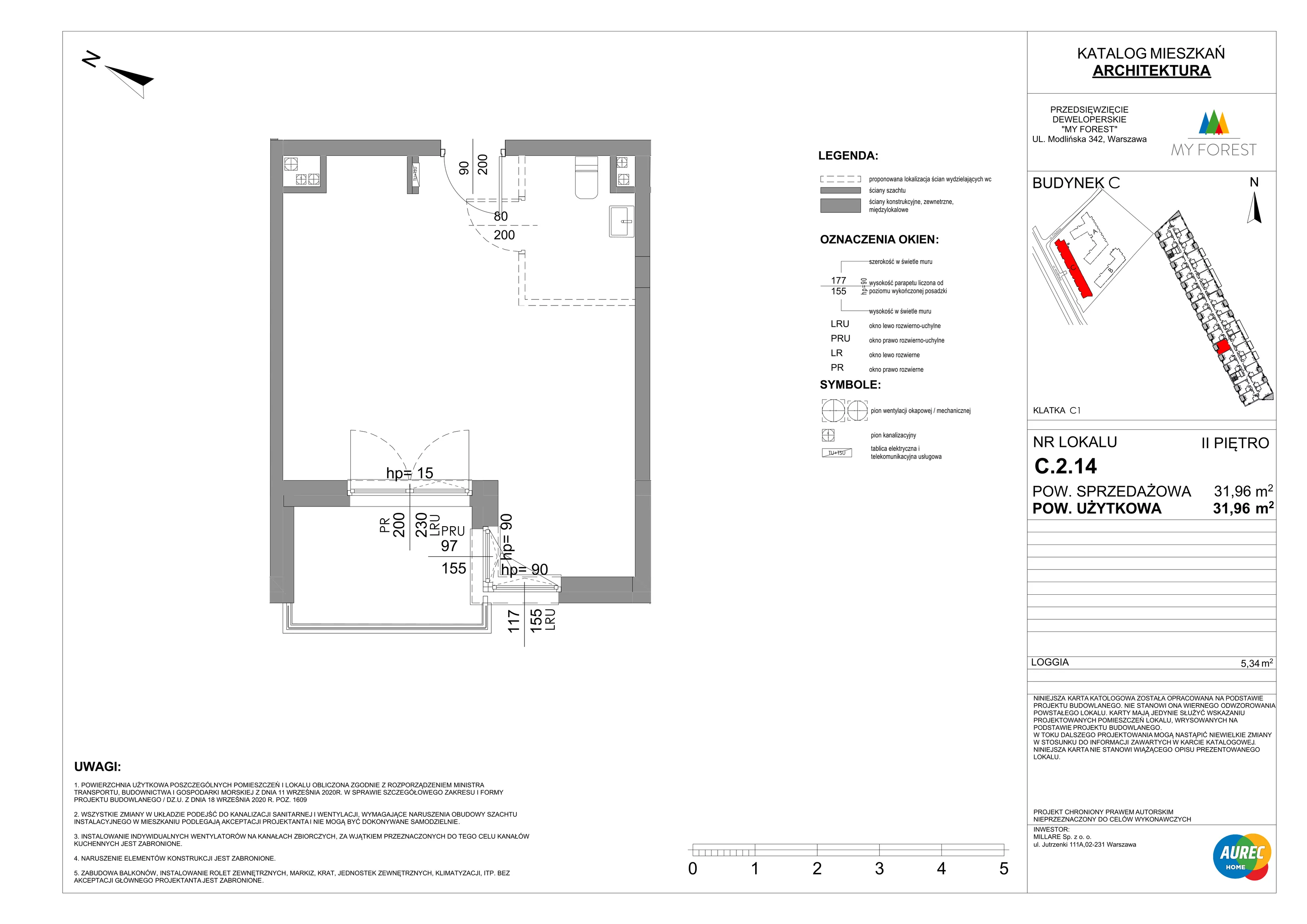 Lokal użytkowy 31,96 m², oferta nr C.2.14, My Forest - lokale użytkowe, Warszawa, Białołęka, ul. Modlińska 342