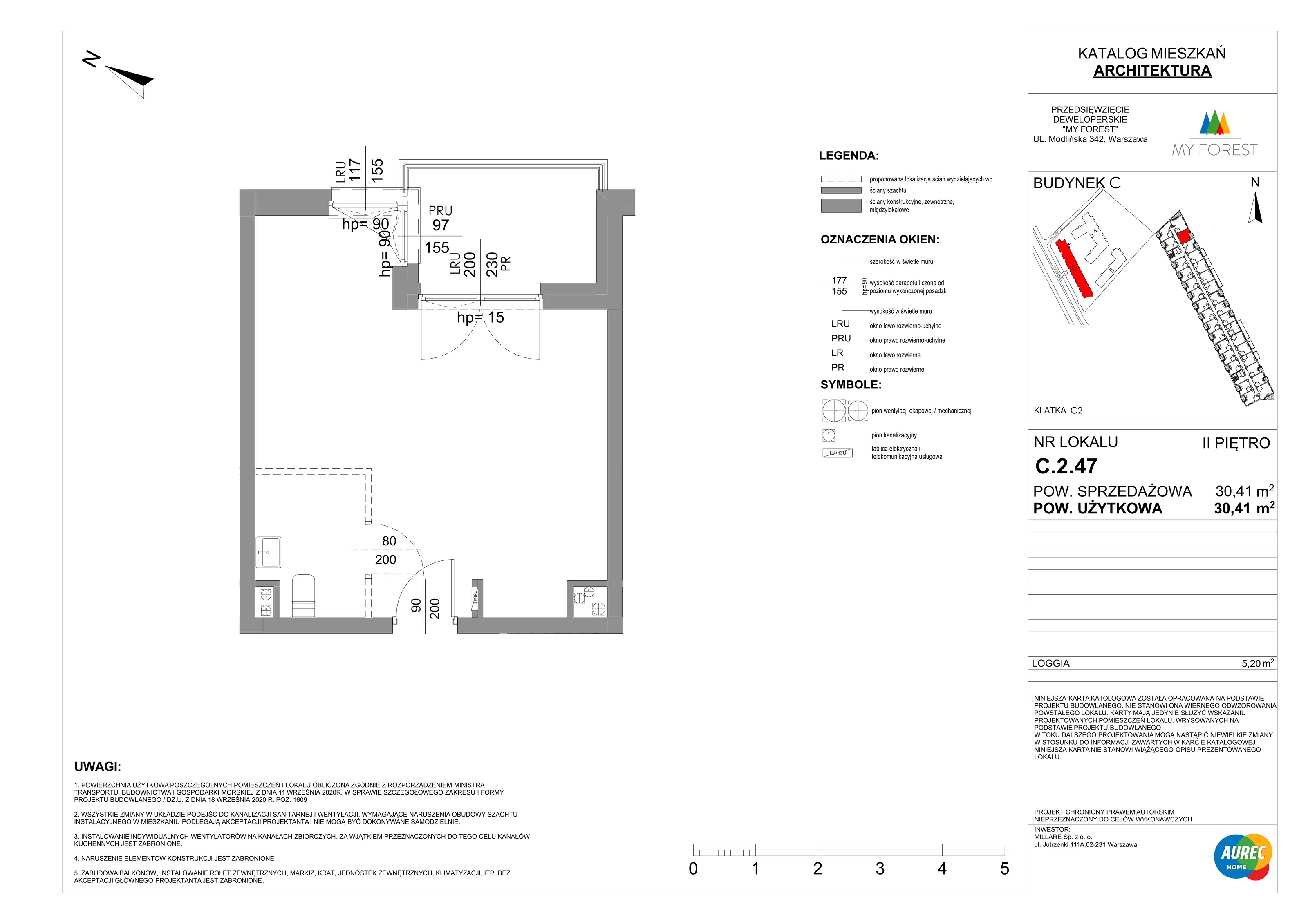 Lokal użytkowy 30,41 m², oferta nr C.2.47, My Forest - lokale użytkowe, Warszawa, Białołęka, ul. Modlińska 342