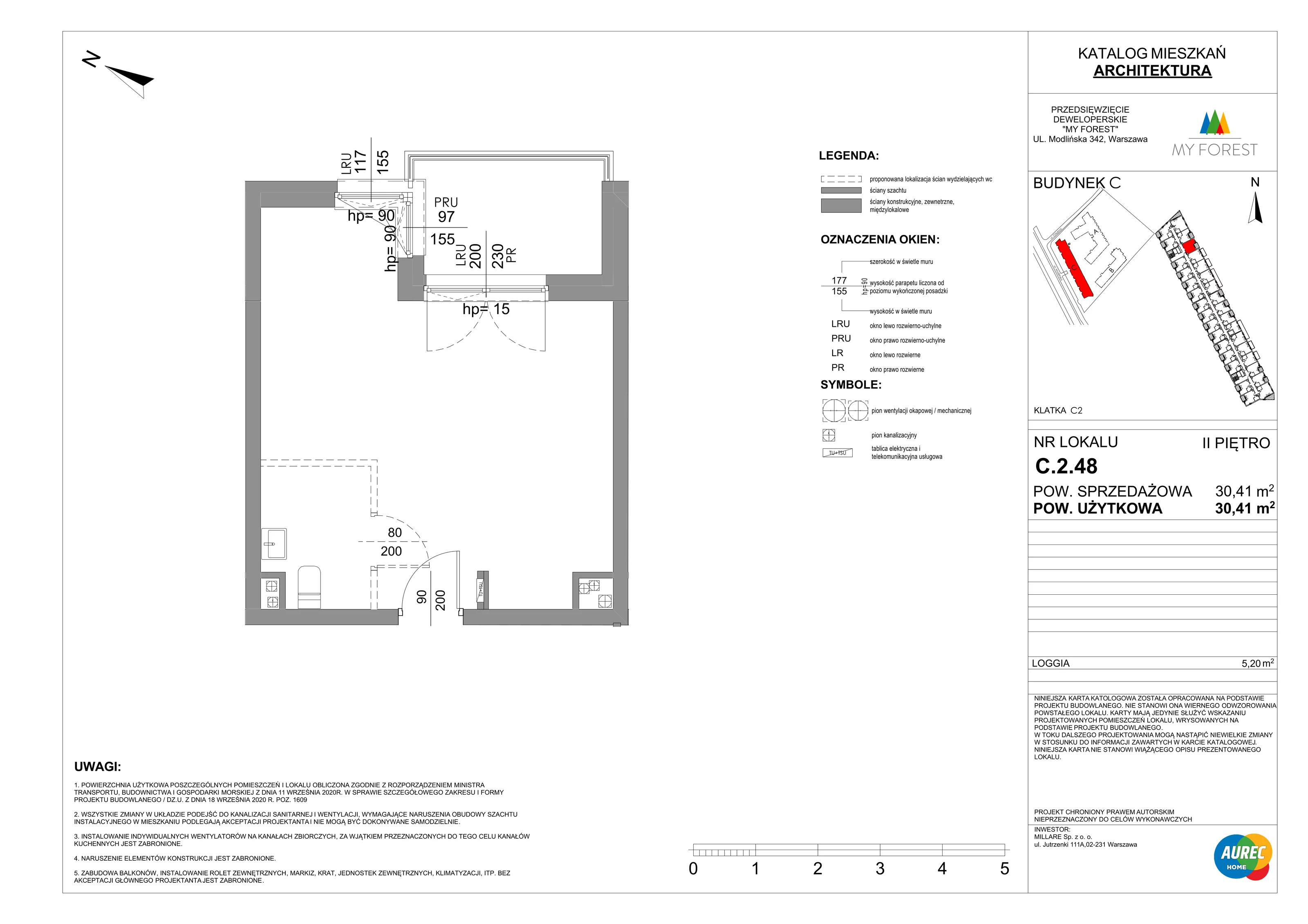 Lokal użytkowy 30,41 m², oferta nr C.2.48, My Forest - lokale użytkowe, Warszawa, Białołęka, ul. Modlińska 342