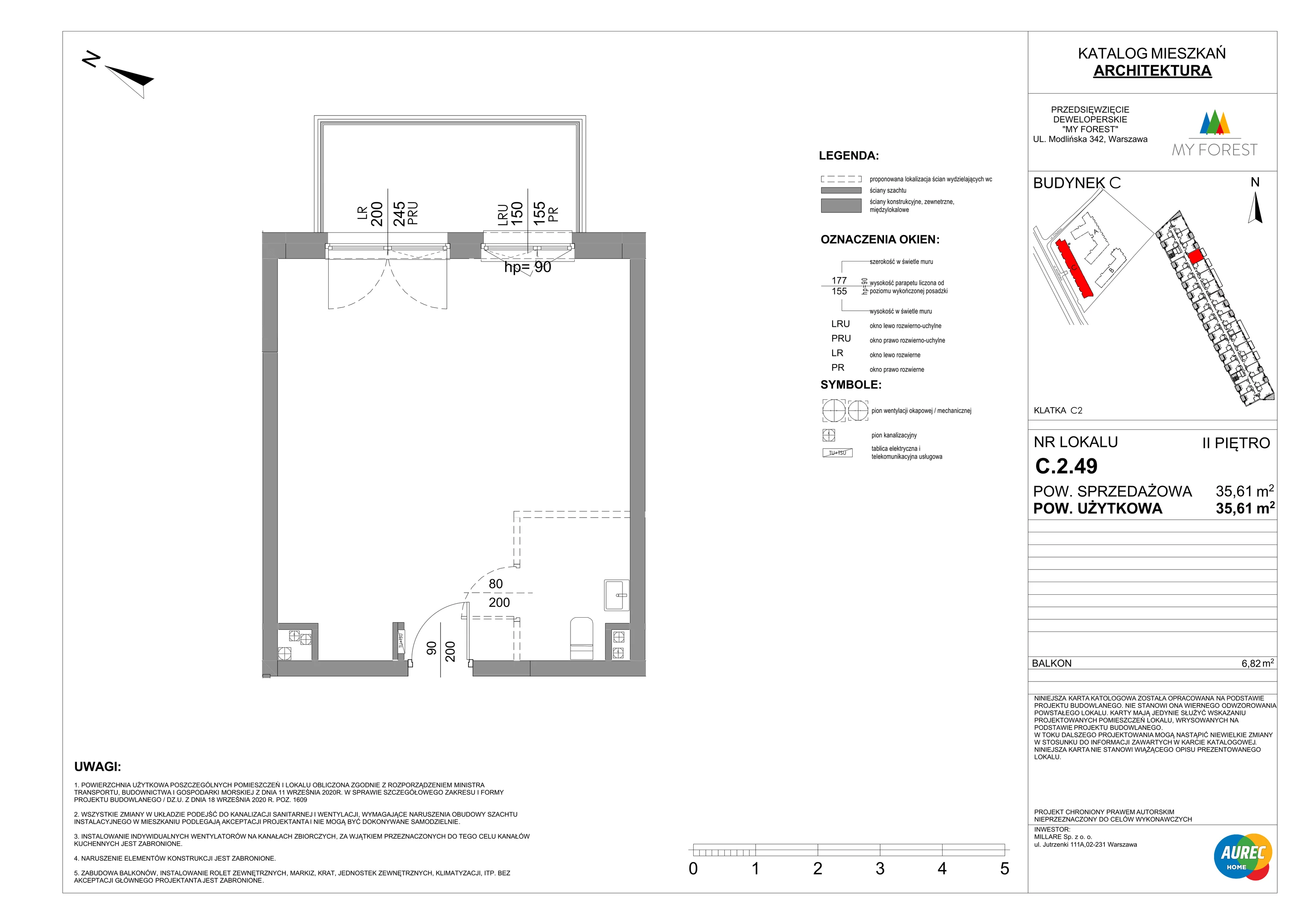 Lokal użytkowy 35,61 m², oferta nr C.2.49, My Forest - lokale użytkowe, Warszawa, Białołęka, ul. Modlińska 342