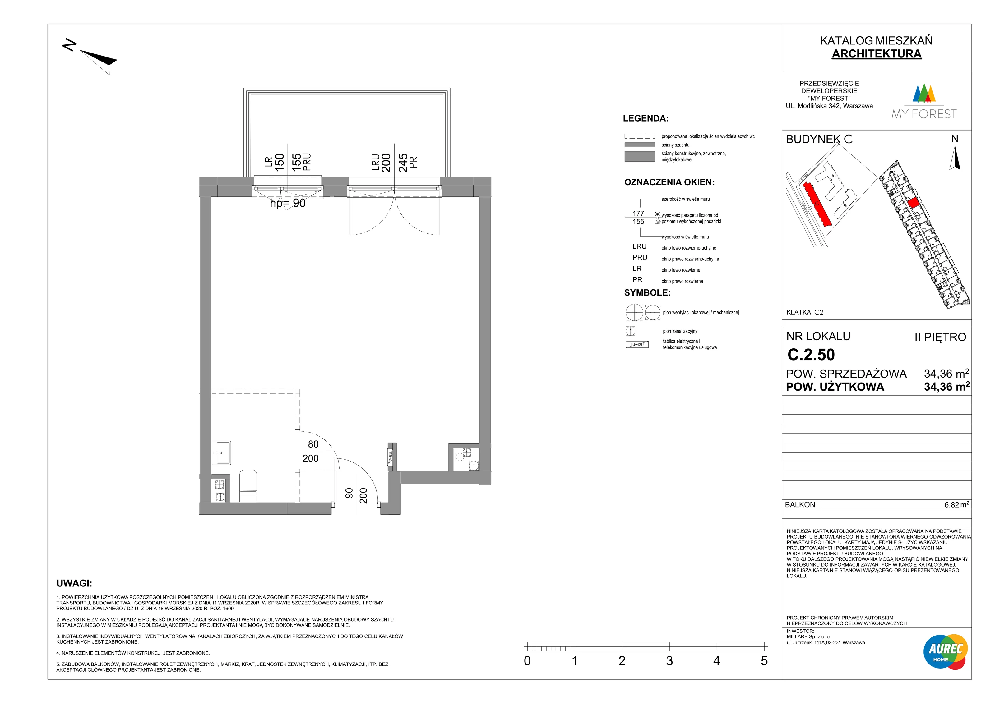 Lokal użytkowy 34,36 m², oferta nr C.2.50, My Forest - lokale użytkowe, Warszawa, Białołęka, ul. Modlińska 342