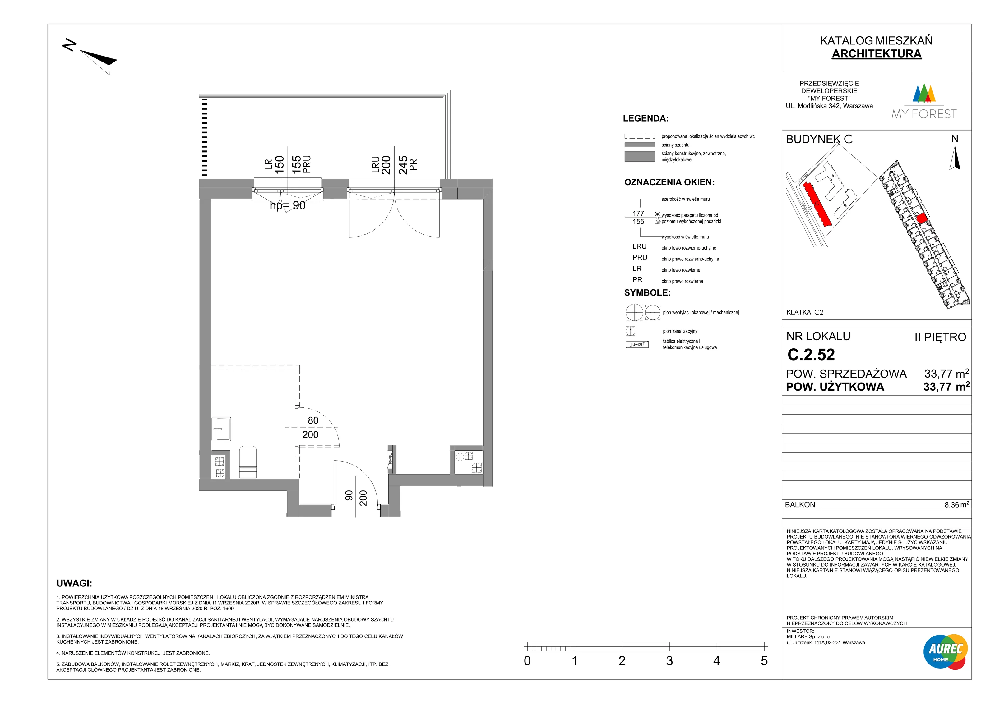 Lokal użytkowy 33,77 m², oferta nr C.2.52, My Forest - lokale użytkowe, Warszawa, Białołęka, ul. Modlińska 342