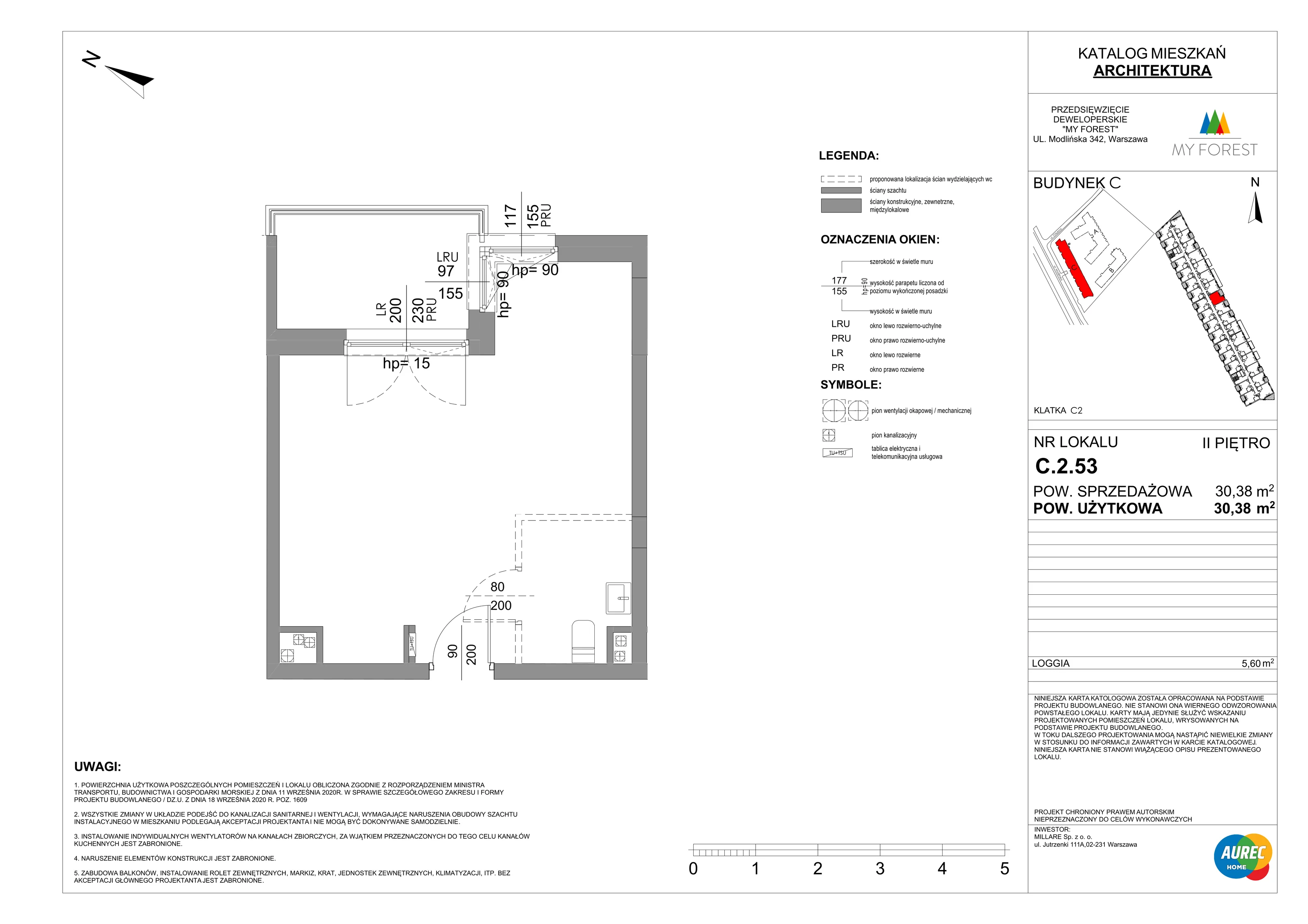 Lokal użytkowy 30,38 m², oferta nr C.2.53, My Forest - lokale użytkowe, Warszawa, Białołęka, ul. Modlińska 342