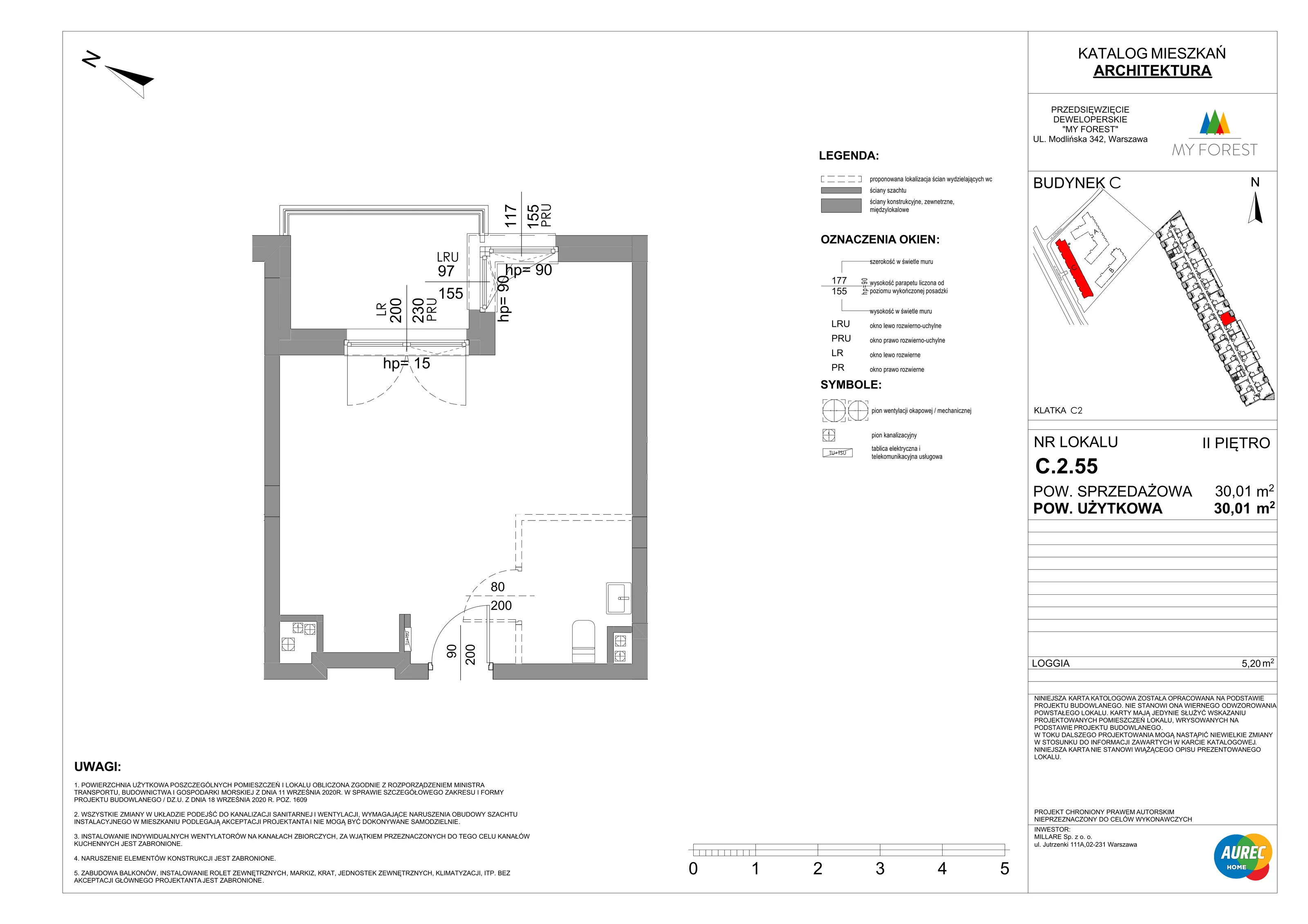 Lokal użytkowy 30,01 m², oferta nr C.2.55, My Forest - lokale użytkowe, Warszawa, Białołęka, ul. Modlińska 342