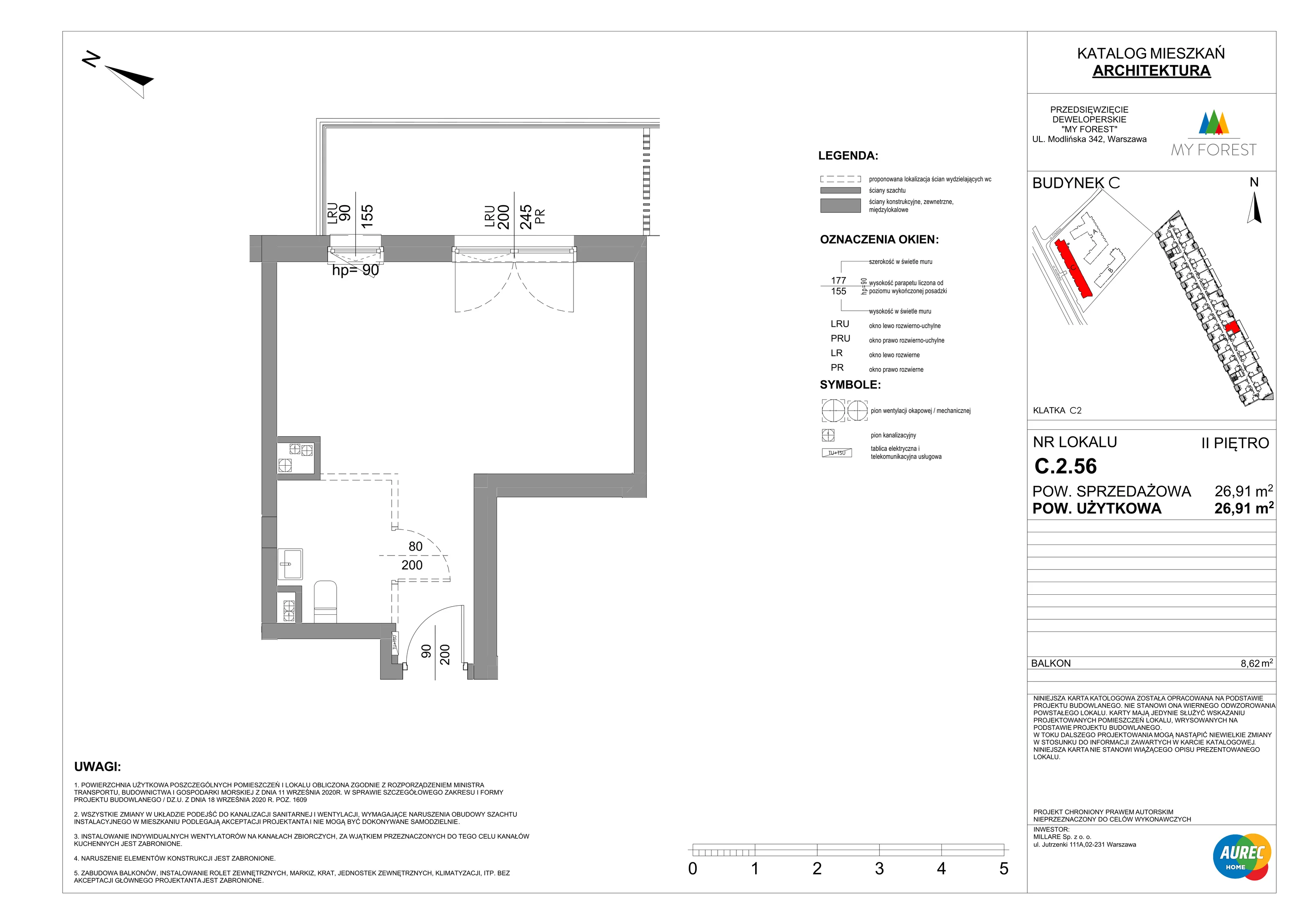 Lokal użytkowy 26,91 m², oferta nr C.2.56, My Forest - lokale użytkowe, Warszawa, Białołęka, ul. Modlińska 342