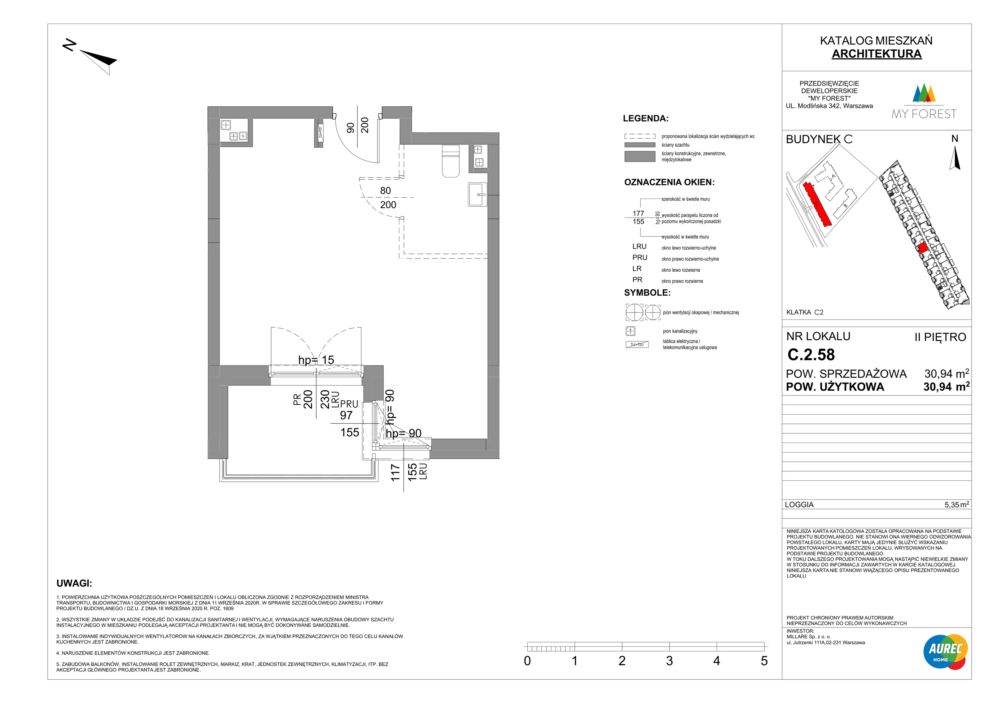Lokal użytkowy 30,94 m², oferta nr C.2.58, My Forest - lokale użytkowe, Warszawa, Białołęka, ul. Modlińska 342