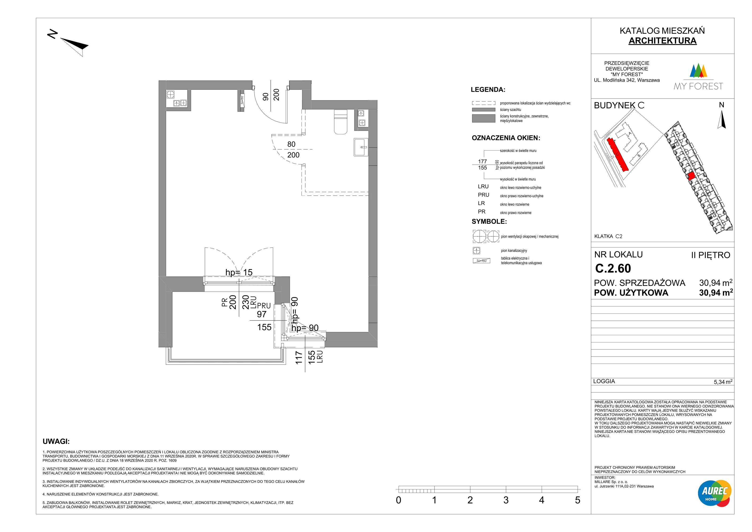 Lokal użytkowy 30,94 m², oferta nr C.2.60, My Forest - lokale użytkowe, Warszawa, Białołęka, ul. Modlińska 342