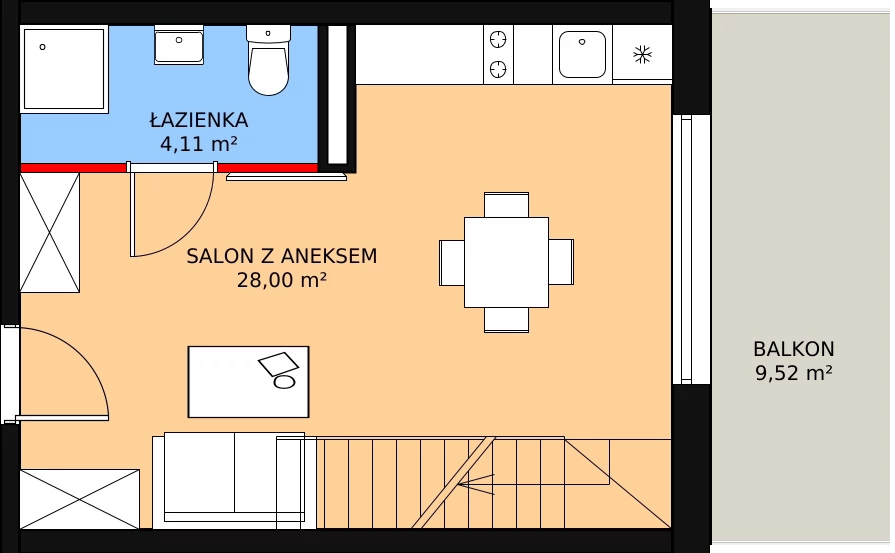 Apartament inwestycyjny 58,25 m², piętro 2, oferta nr 24, Parkowa 3, Niechorze, ul. Parkowa 3