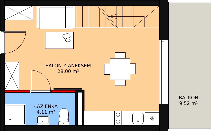 Apartament inwestycyjny 58,25 m², piętro 2, oferta nr 25, Parkowa 3, Niechorze, ul. Parkowa 3