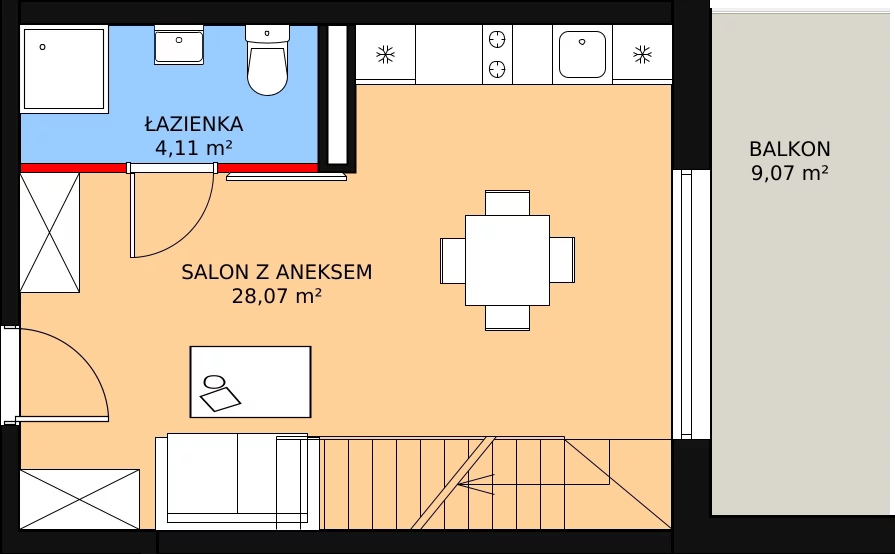 Apartament inwestycyjny 58,34 m², piętro 2, oferta nr 27, Parkowa 3, Niechorze, ul. Parkowa 3