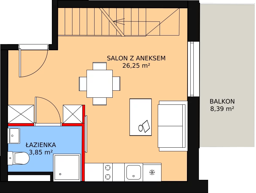 Apartament inwestycyjny 50,56 m², piętro 2, oferta nr 31, Parkowa 3, Niechorze, ul. Parkowa 3