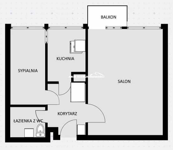 Mieszkanie dwupokojowe 37,60 m², Bydgoszcz, Sprzedaż