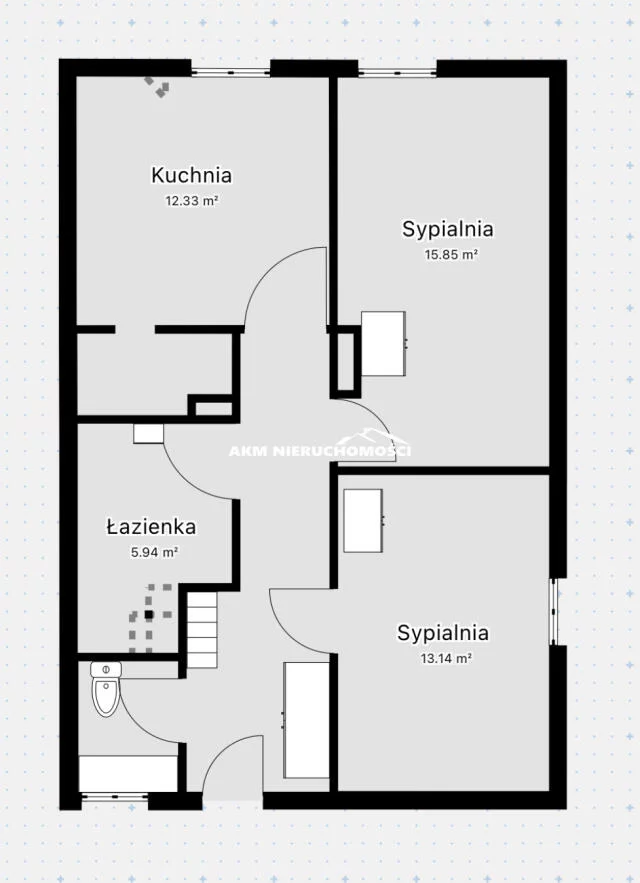 Mieszkanie dwupokojowe 49,10 m², Kwidzyn, Sprzedaż