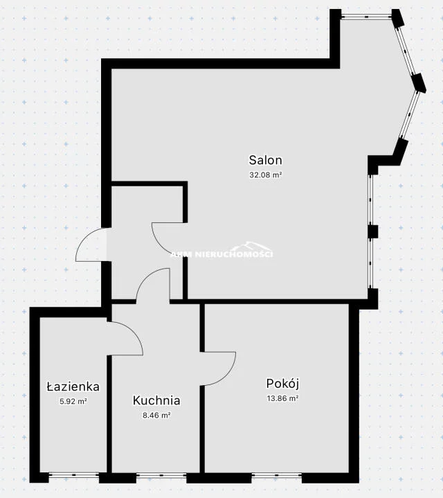 Mieszkanie dwupokojowe 64,46 m², Ryjewo, Sprzedaż