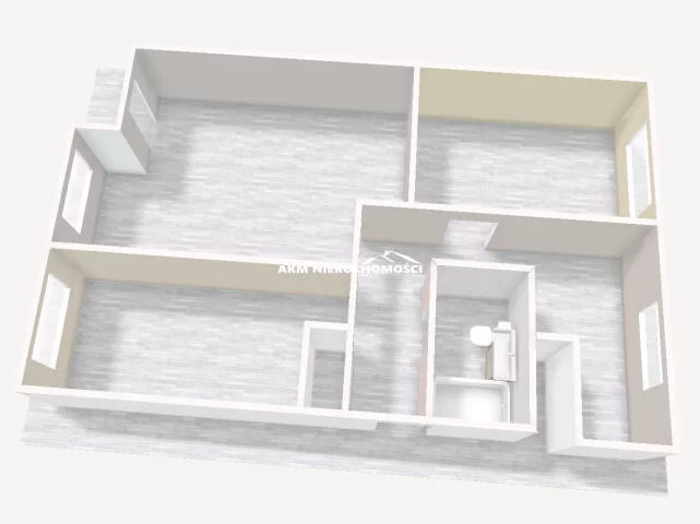3 pokoje, mieszkanie 52,66 m², piętro 3, oferta nr , 277, Kwidzyn, A. Mickiewicza