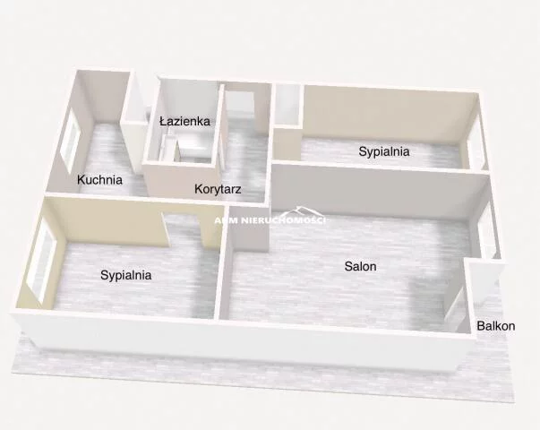 3 pokoje, mieszkanie 52,66 m², piętro 3, oferta nr , 277, Kwidzyn, A. Mickiewicza