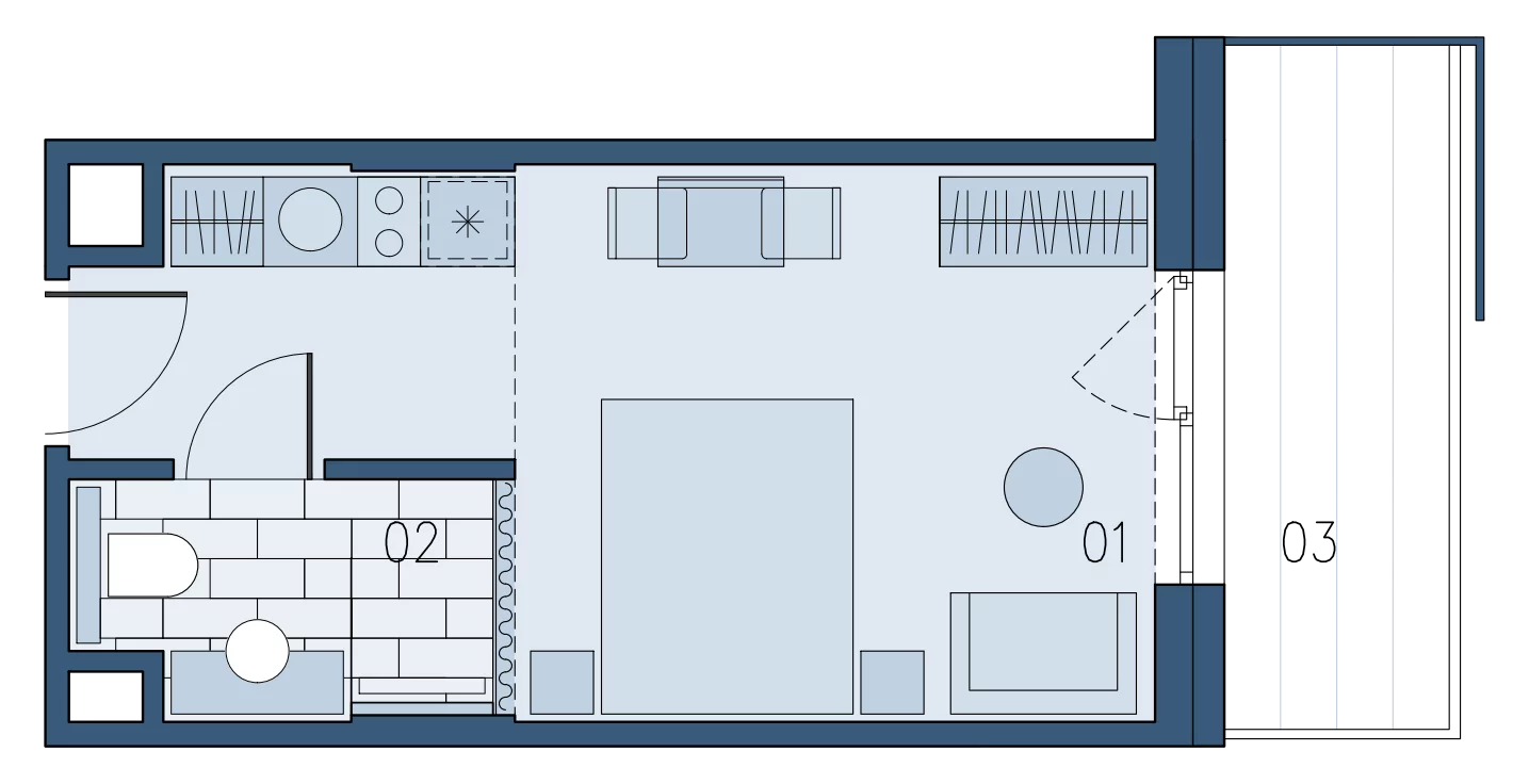 Apartament 23,20 m², parter, oferta nr B/011, Bałtyk SUN ***** Premium Hotel & Apartaments, Ustronie Morskie, ul. Górna 2