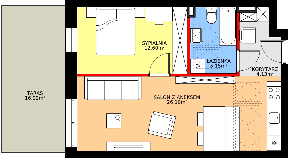 Zalety mieszkania 48.02 m², 232_2