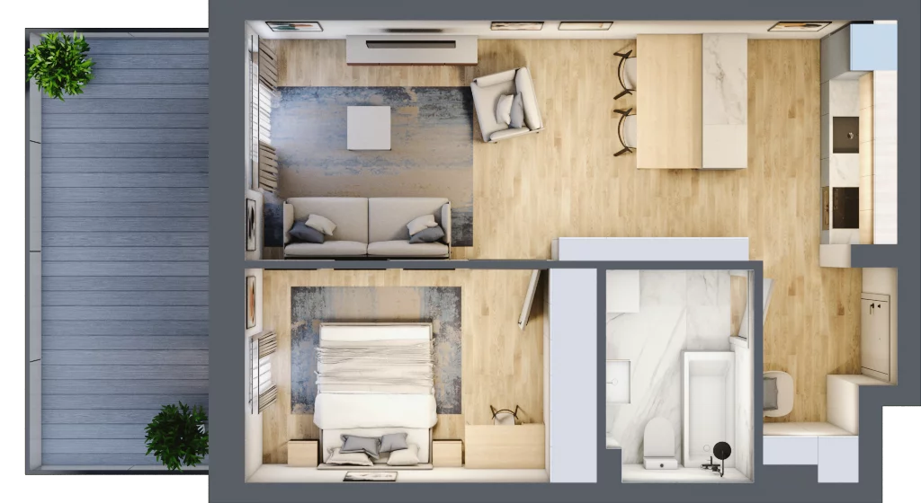 2 pokoje, mieszkanie 48,02 m², parter, oferta nr 232_3, Kamieńskiego 232, Wrocław, Polanowice-Poświętne-Ligota, Poświętne, ul. Kamieńskiego 232