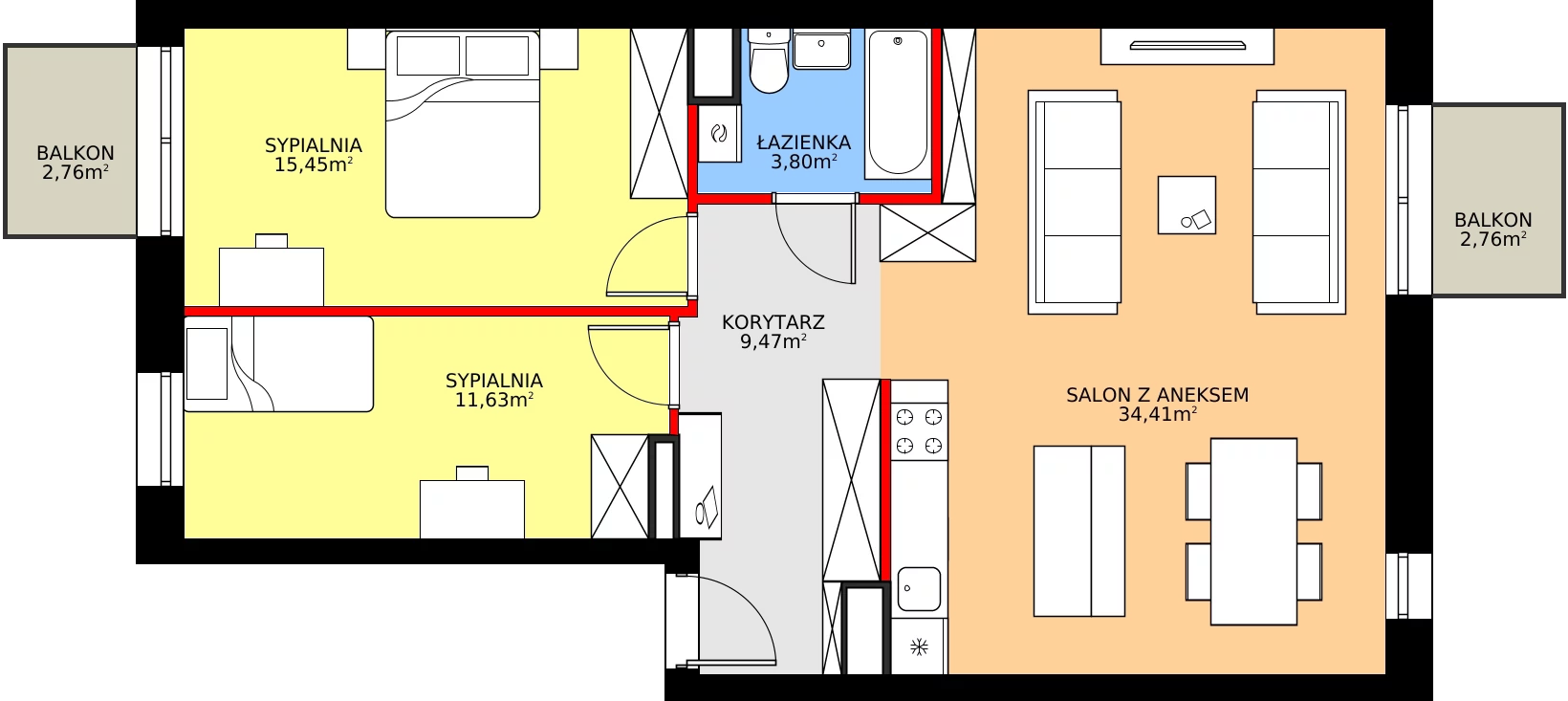 Zalety mieszkania 74.69 m², 234_8
