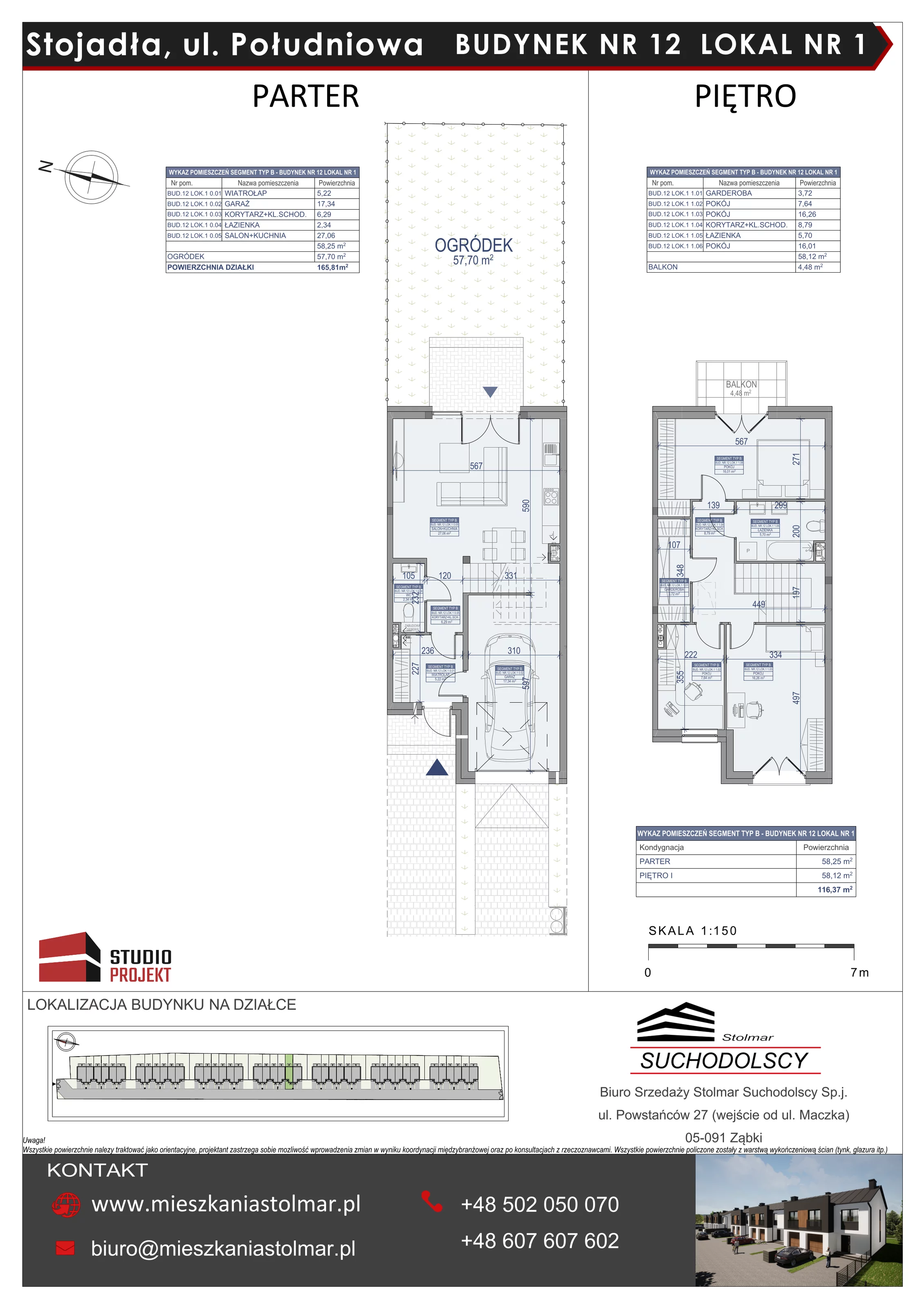 Dom 116,00 m², oferta nr 12/1, Osiedle Południowa etap II, Stojadła, ul. Południowa