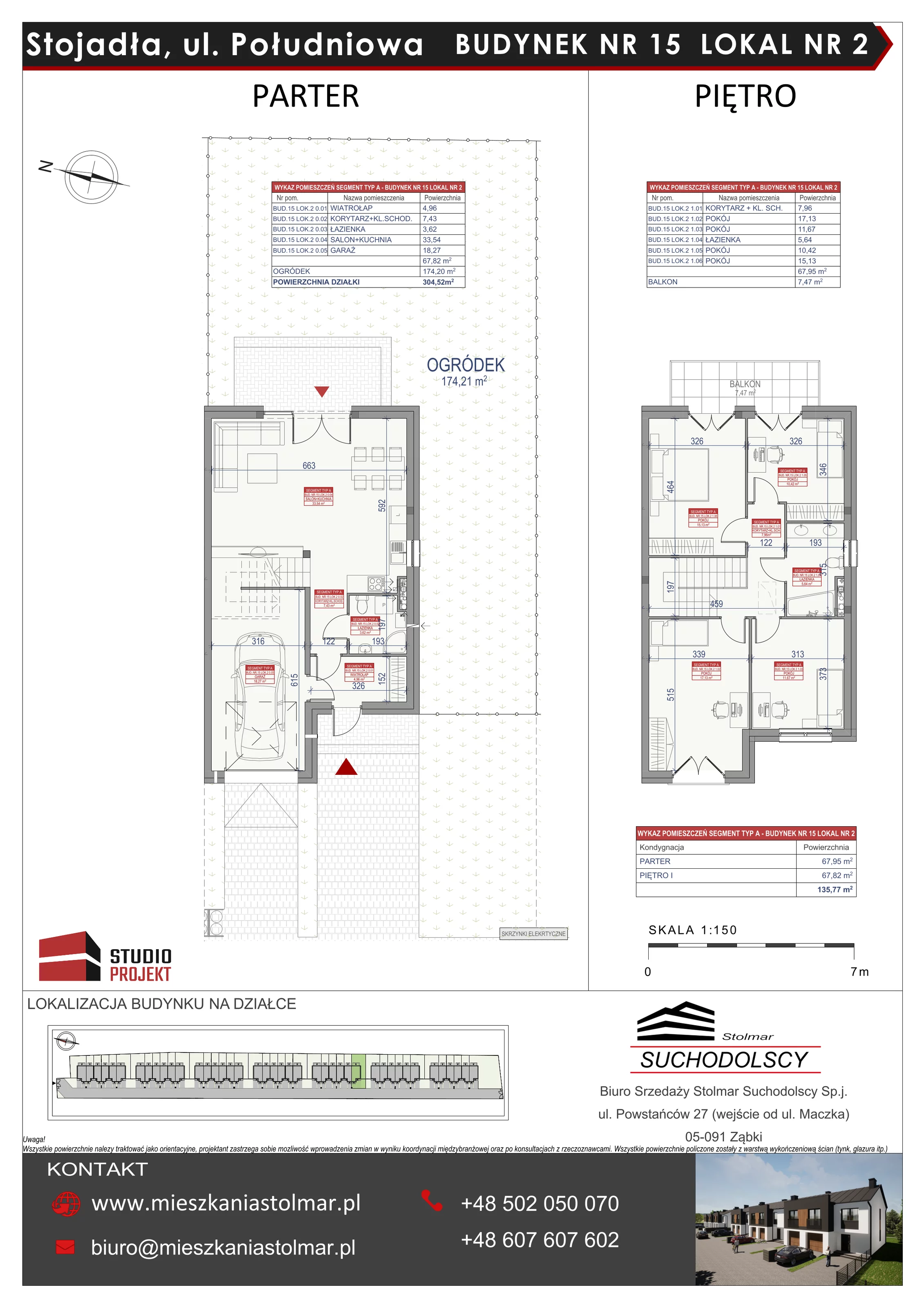 Dom 136,00 m², oferta nr 15/2, Osiedle Południowa etap II, Stojadła, ul. Południowa