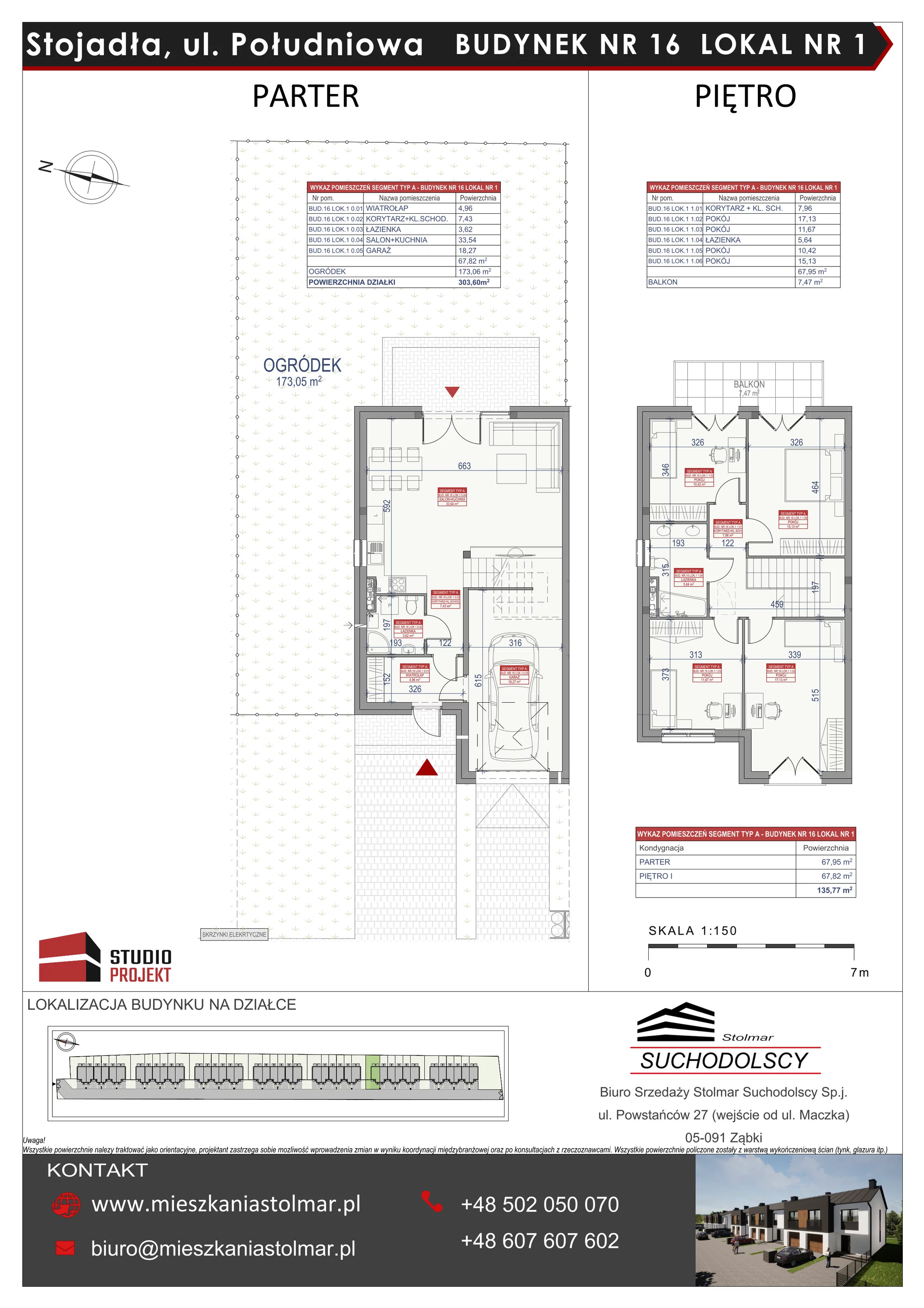 Dom 136,00 m², oferta nr 16/1, Osiedle Południowa etap II, Stojadła, ul. Południowa