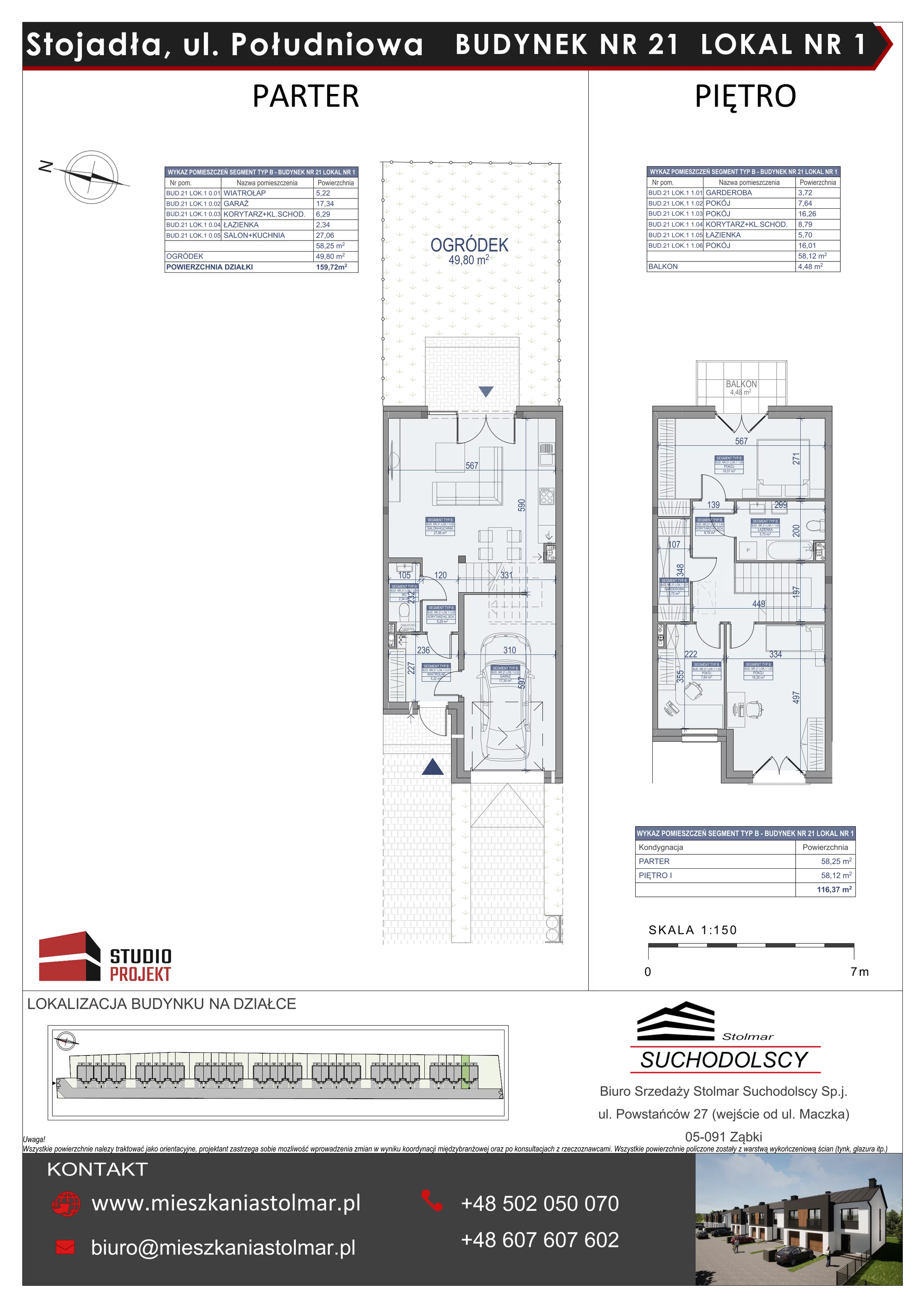 Dom 116,00 m², oferta nr 21/1, Osiedle Południowa etap II, Stojadła, ul. Południowa