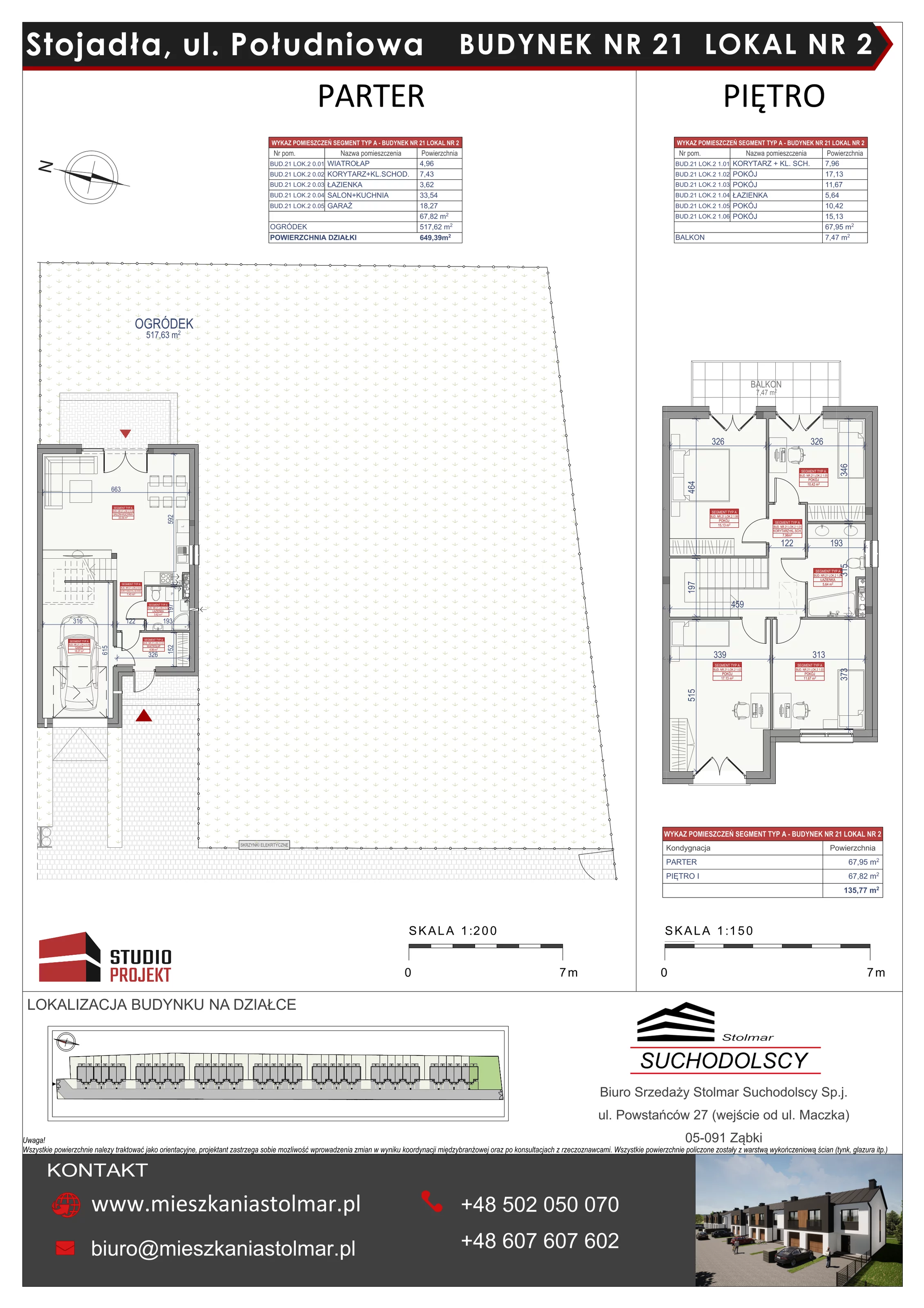 Dom 136,00 m², oferta nr 21/2, Osiedle Południowa etap II, Stojadła, ul. Południowa