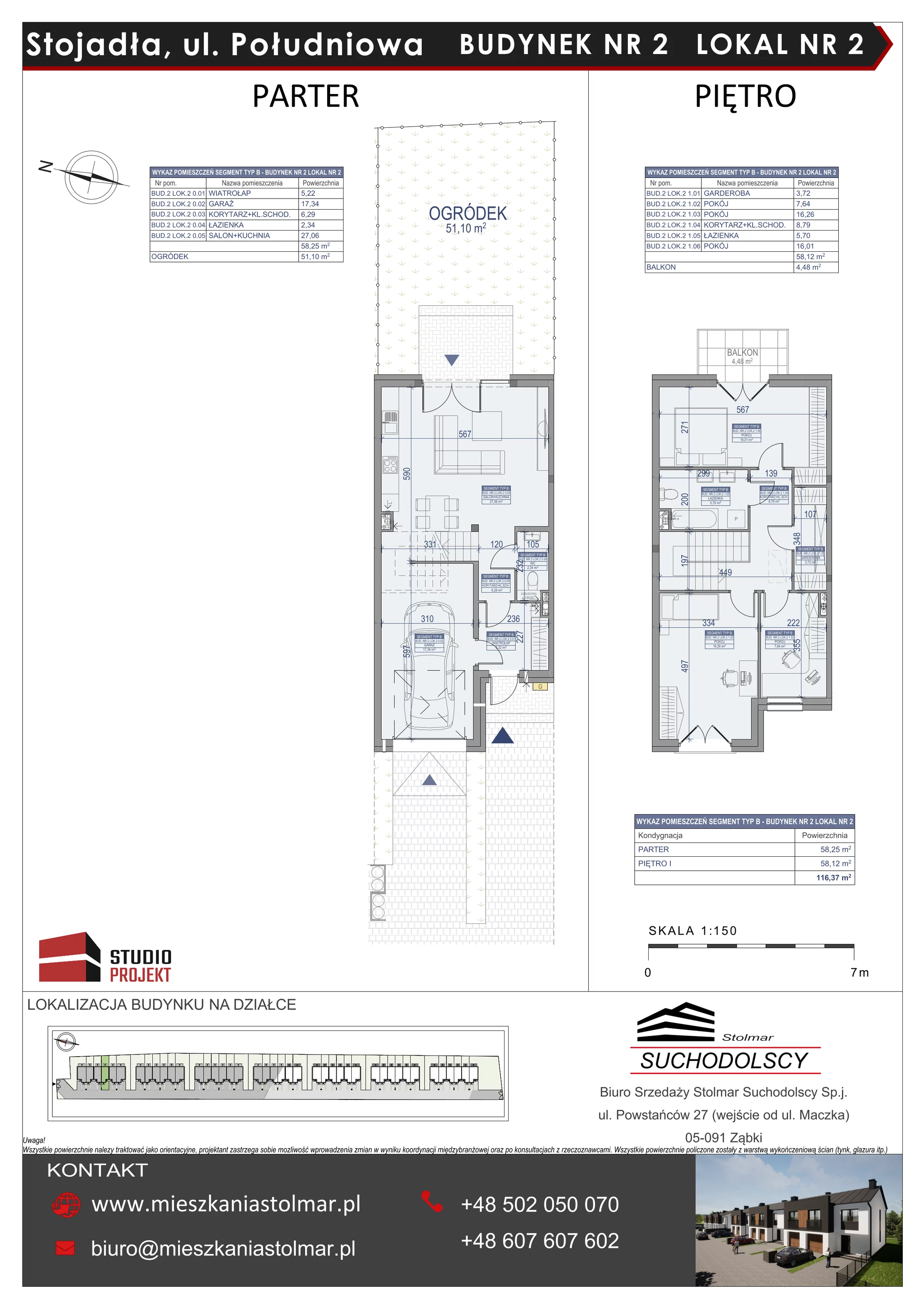 Dom 116,37 m², oferta nr 2/2, Osiedle Południowa, Stojadła, ul. Południowa