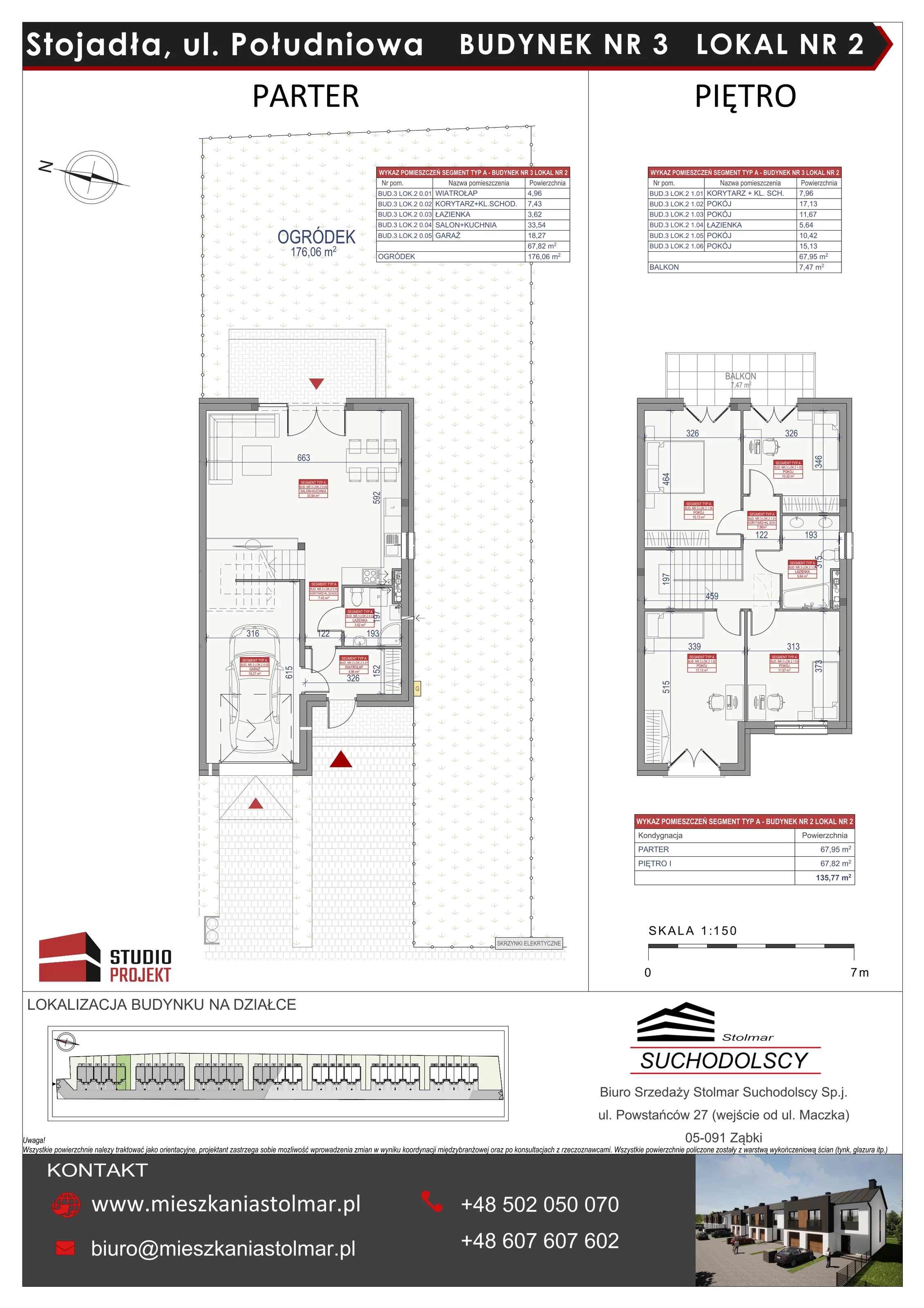 Dom 135,77 m², oferta nr 3/2, Osiedle Południowa, Stojadła, ul. Południowa