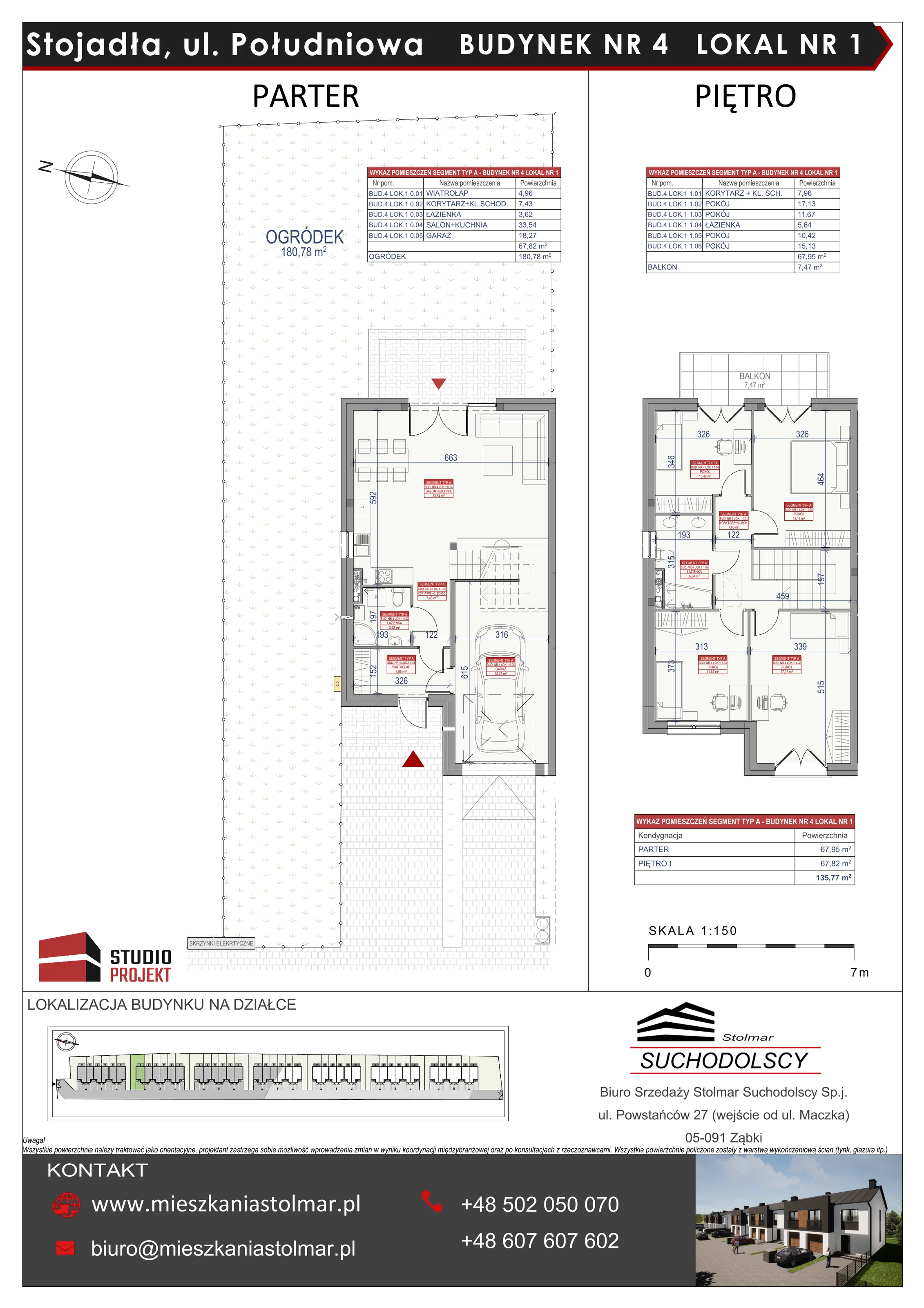 Dom 135,77 m², oferta nr 4/1, Osiedle Południowa, Stojadła, ul. Południowa